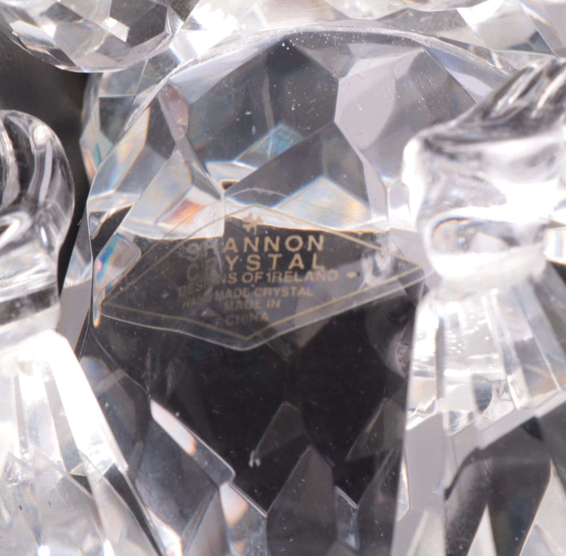 Shannon Crystal Bear with Crystal Toucan Figurines