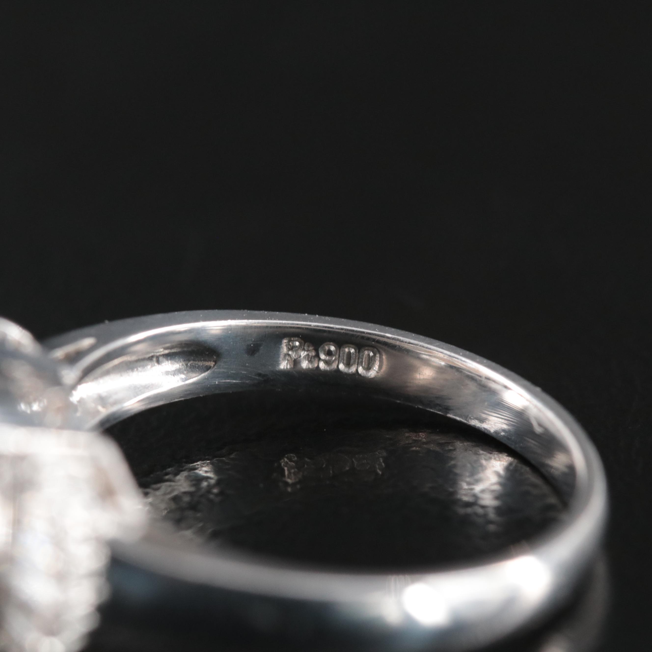 Platinum Pearl and Diamond Ring