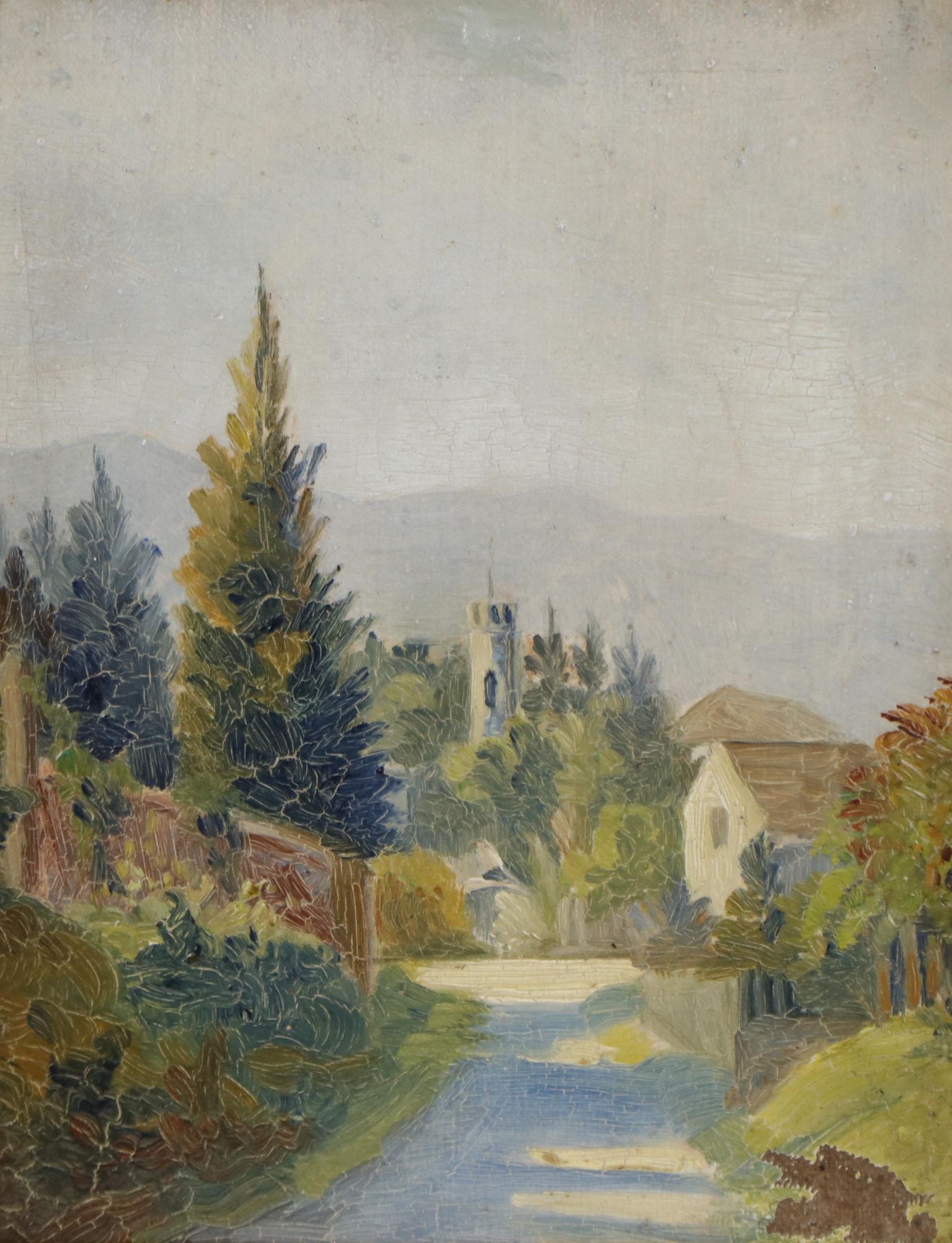 Townscape and Street Scene Oil Paintings, Early 20th Century