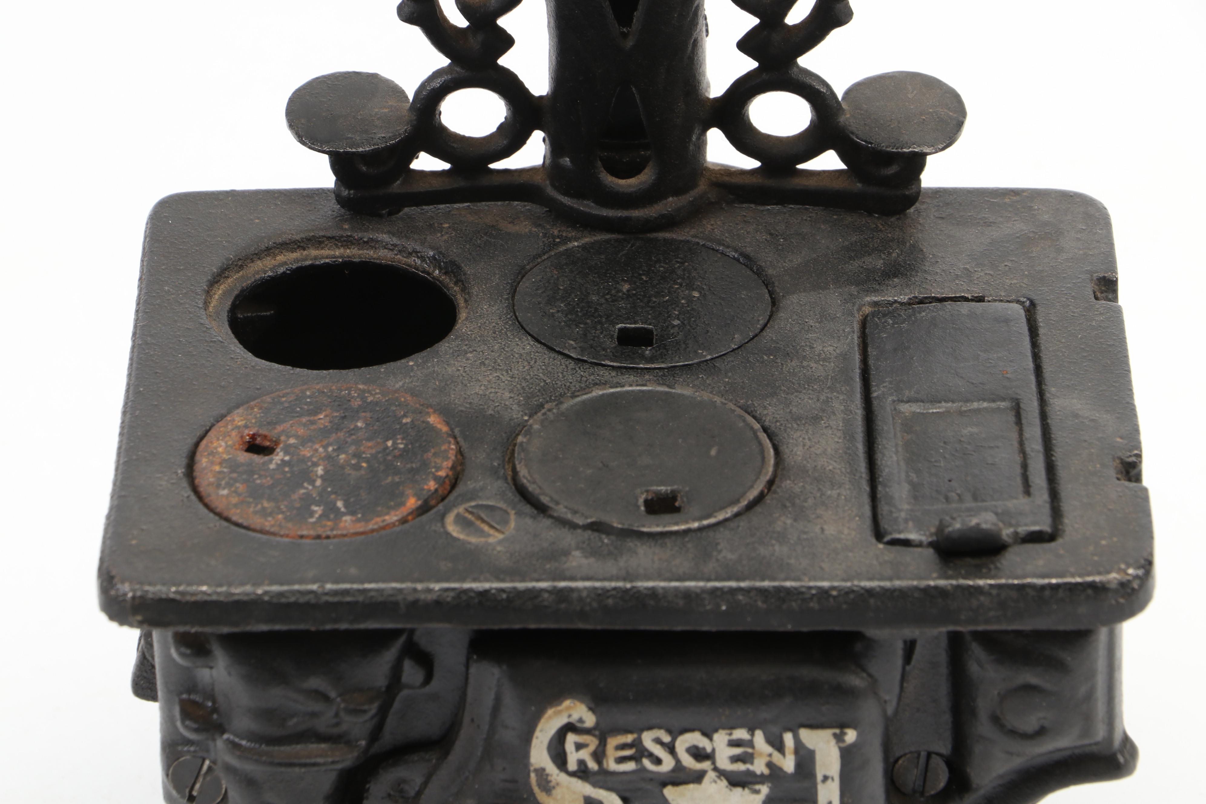 Crescent Miniature Cast Iron Stove, Mid-20th Century