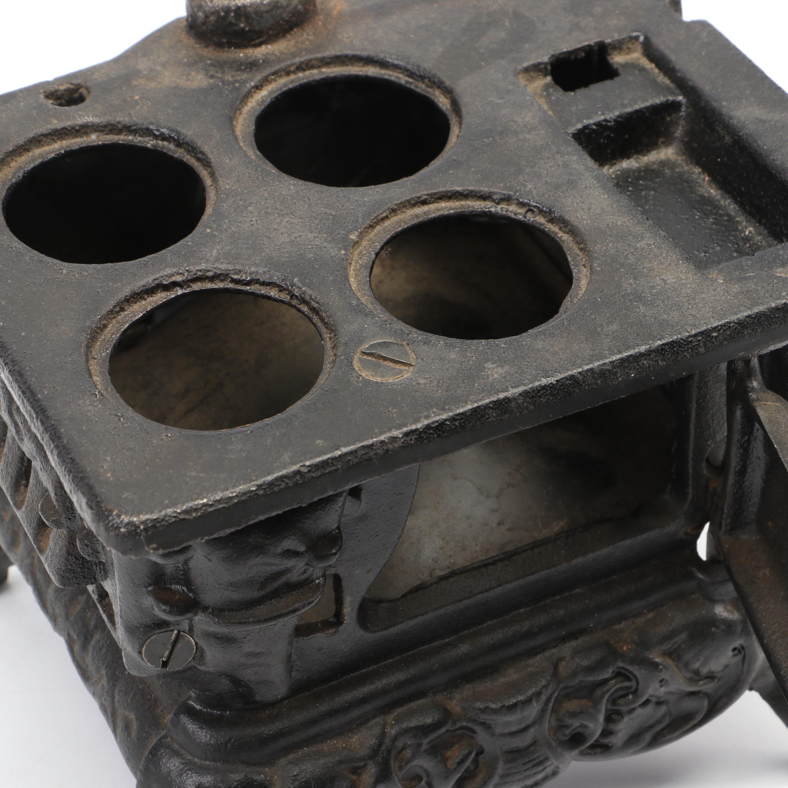 Crescent Miniature Cast Iron Stove, Mid-20th Century