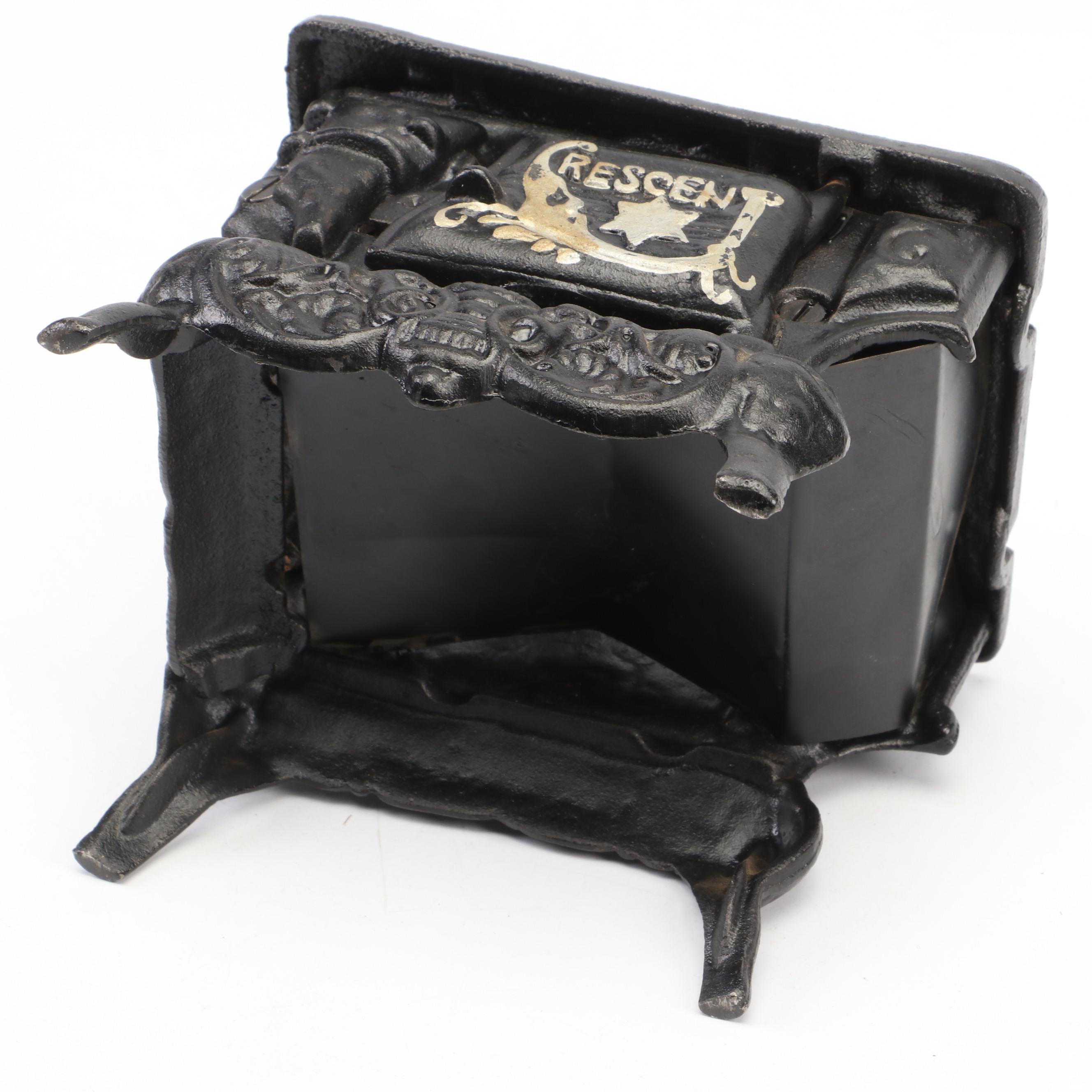 Crescent Miniature Cast Iron Stove, Mid-20th Century