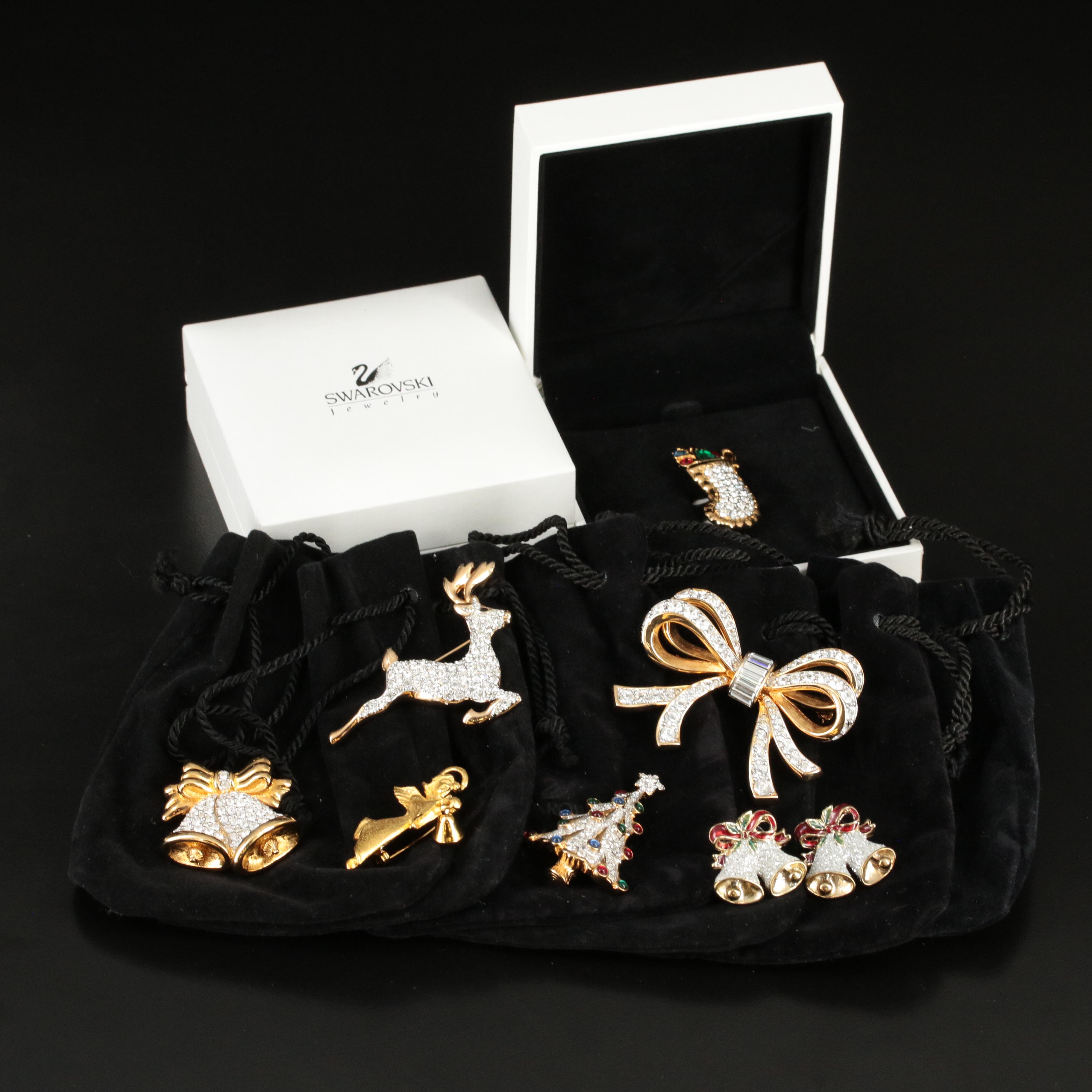 Swarovski Crystal Featured in Christmas Themed Jewelry