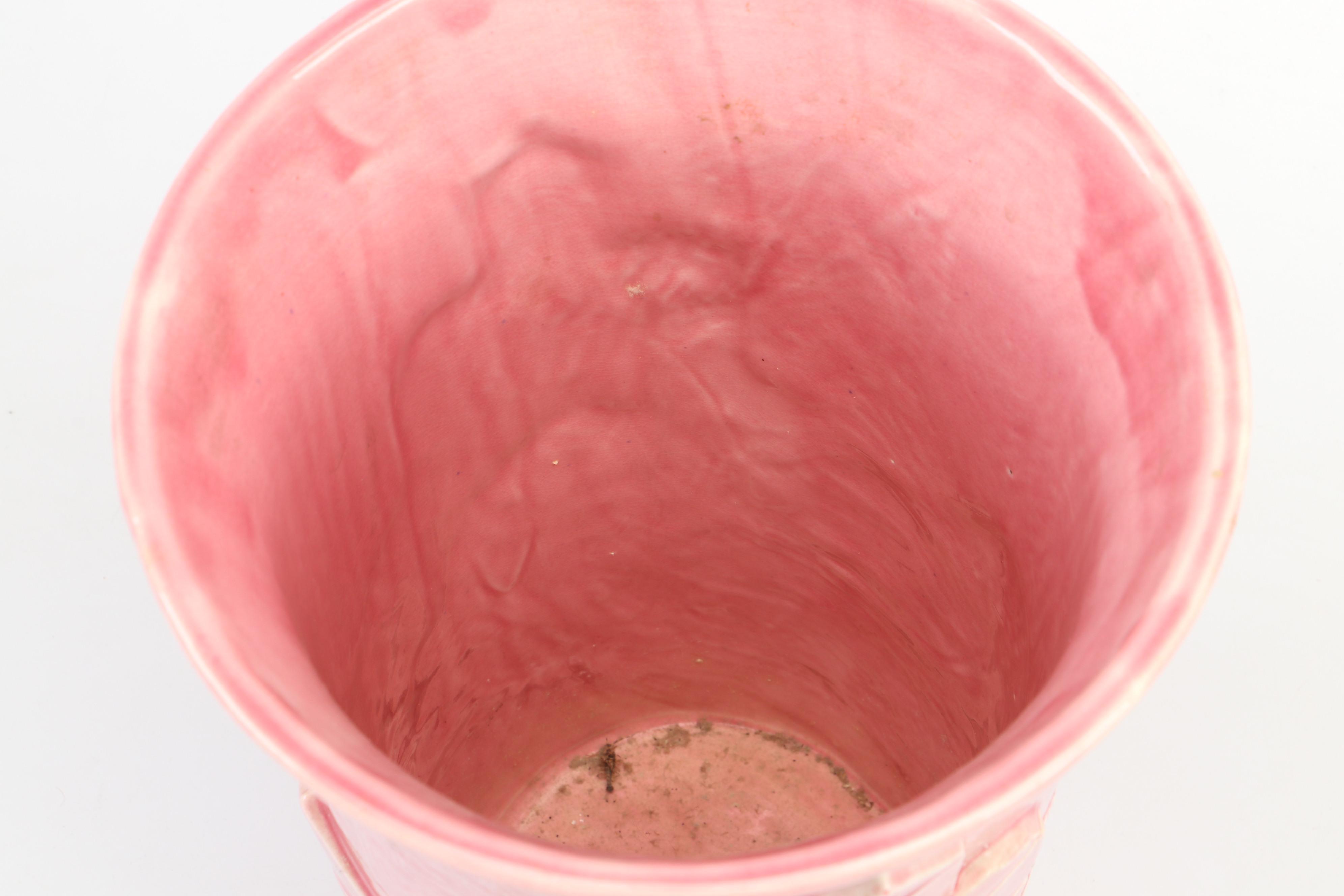 Art Deco Style Pink Glaze Ceramic Vase, 20th Century