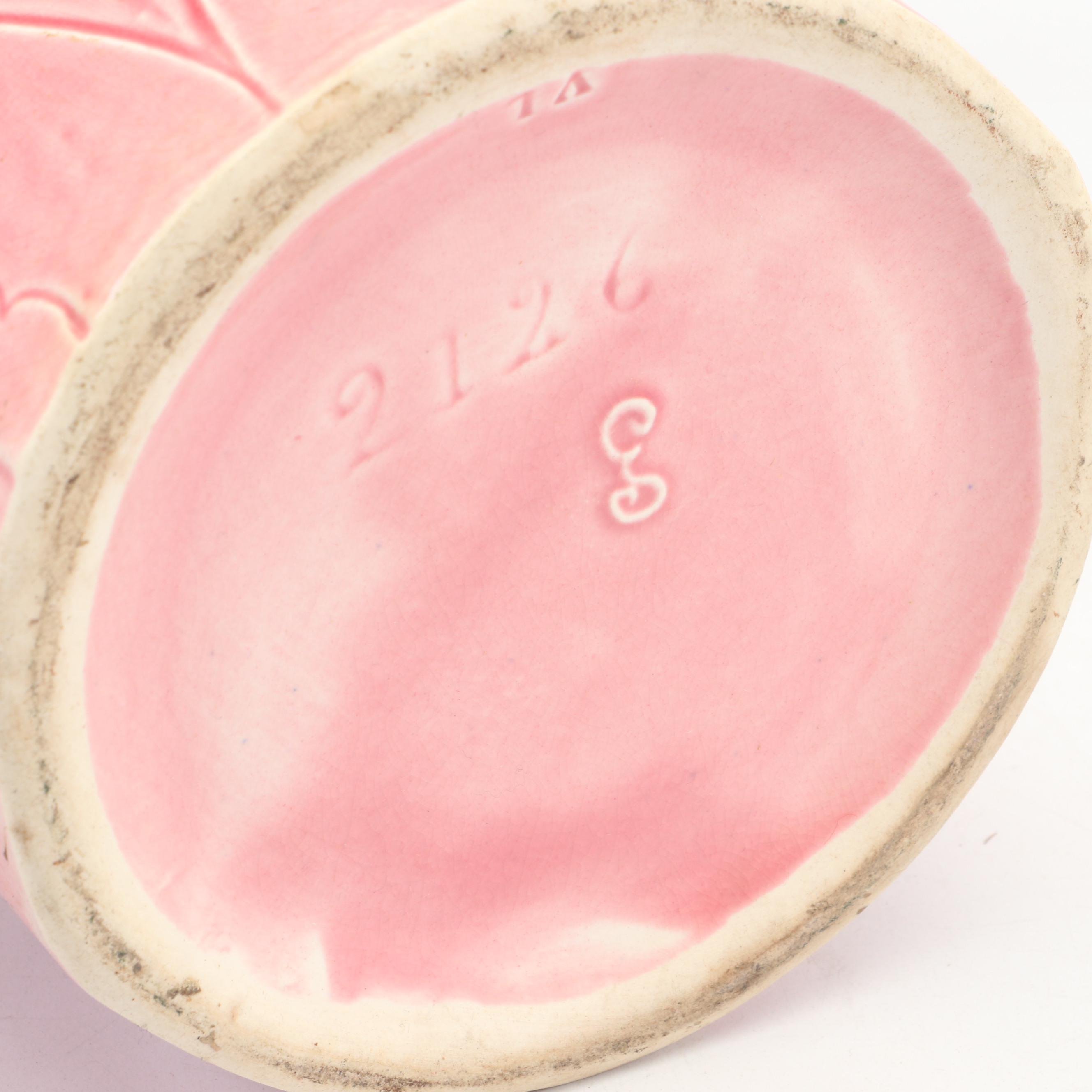 Art Deco Style Pink Glaze Ceramic Vase, 20th Century