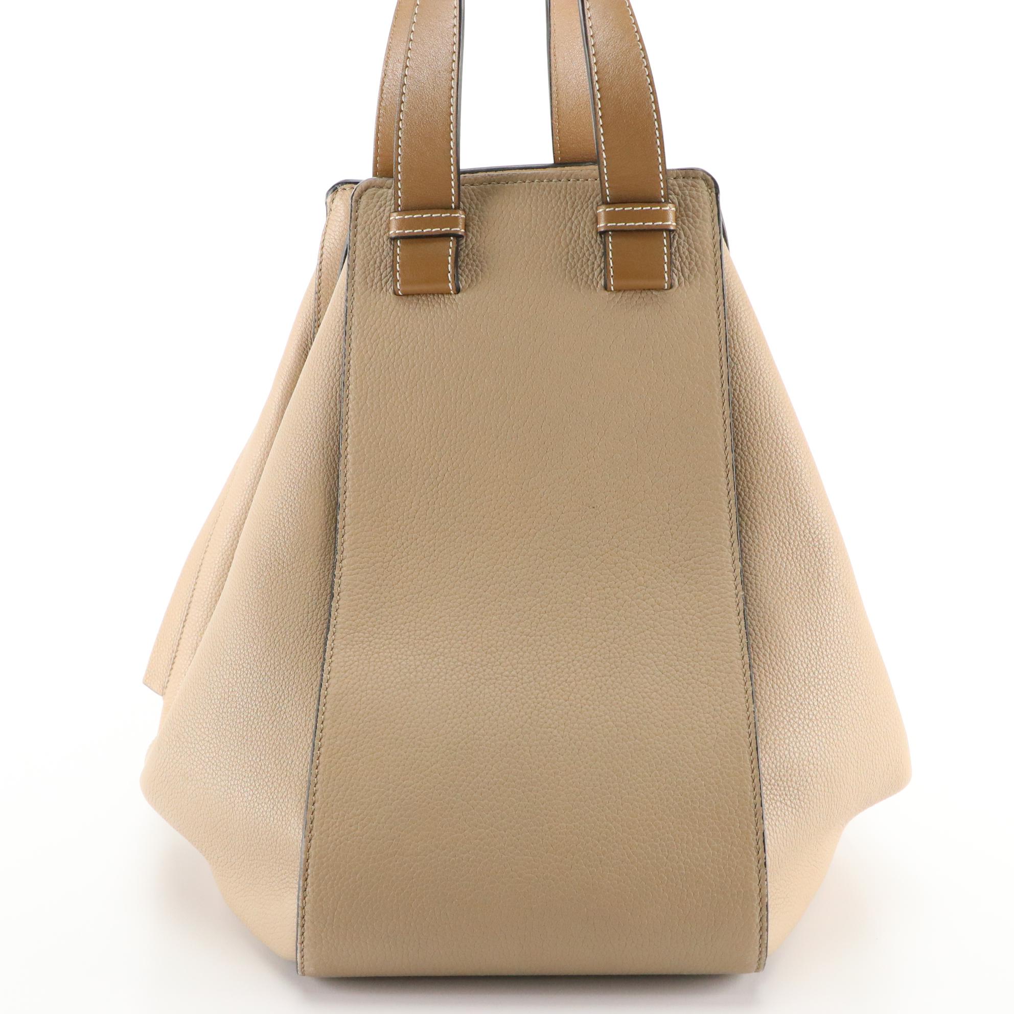 Loewe Medium Hammock Bag in Taupe Grained Leather