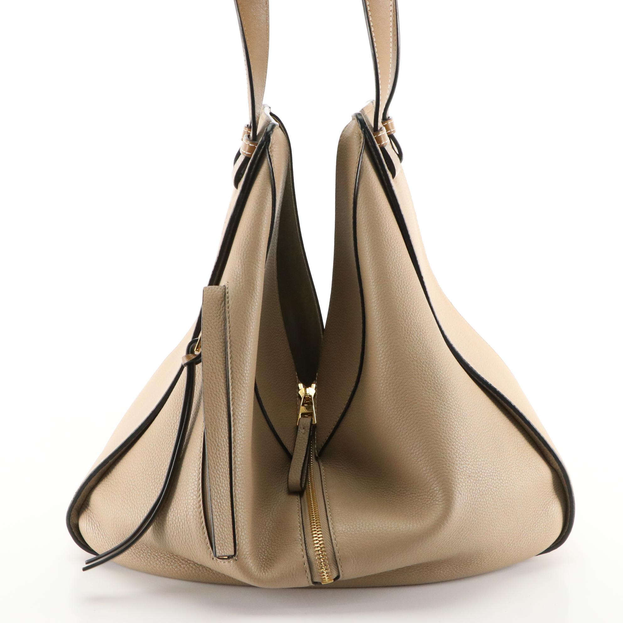 Loewe Medium Hammock Bag in Taupe Grained Leather