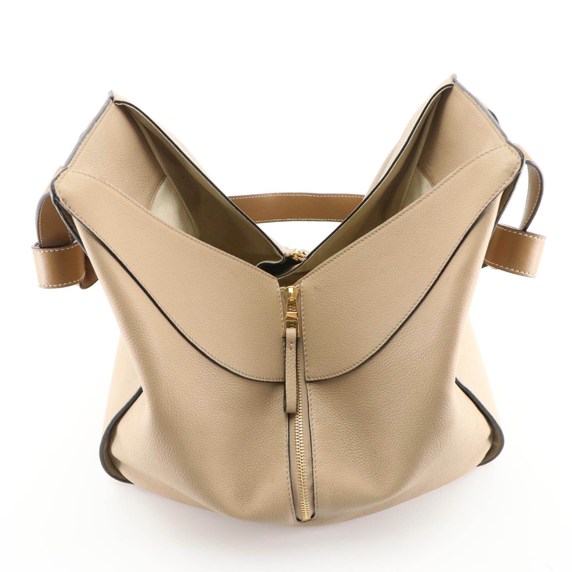Loewe Medium Hammock Bag in Taupe Grained Leather