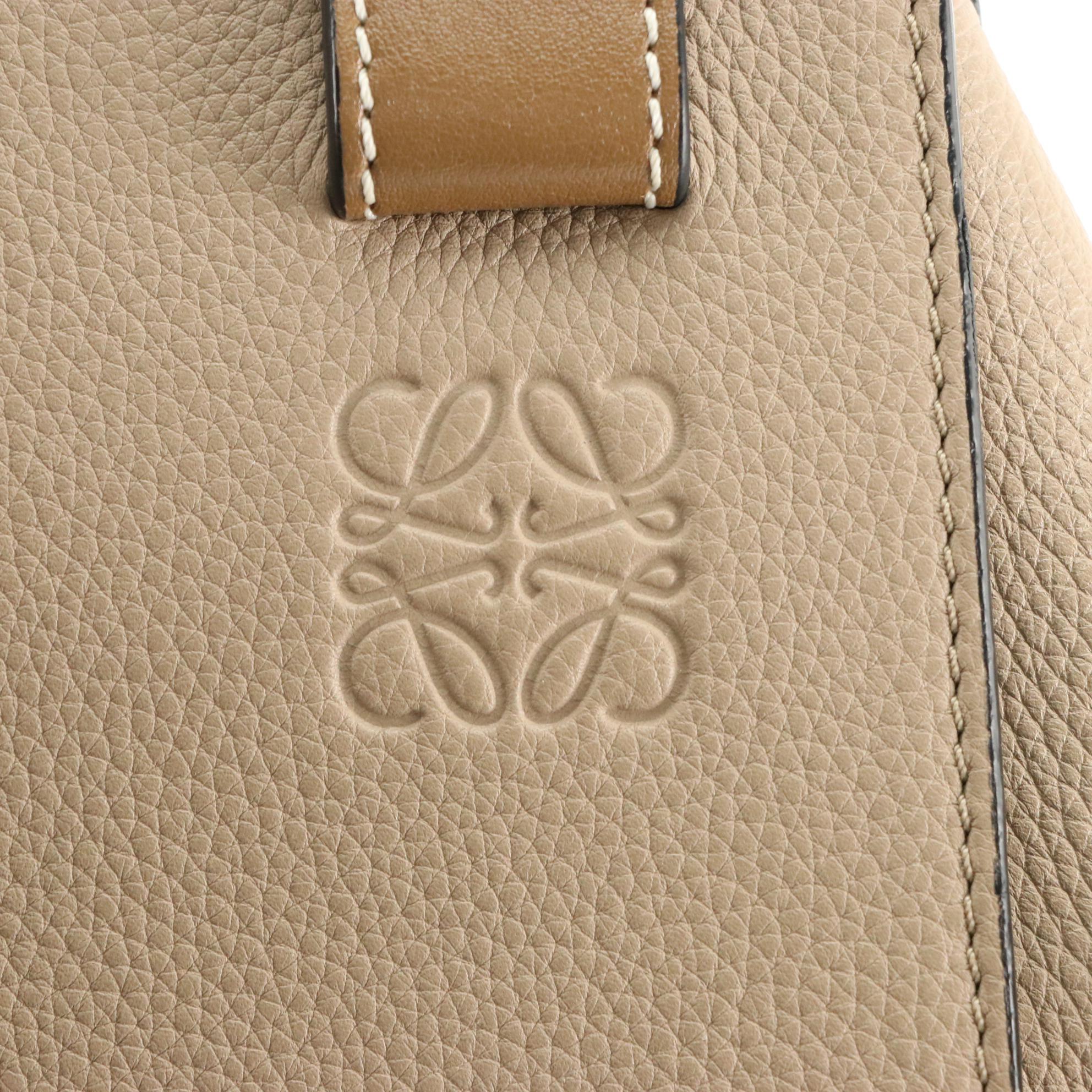 Loewe Medium Hammock Bag in Taupe Grained Leather