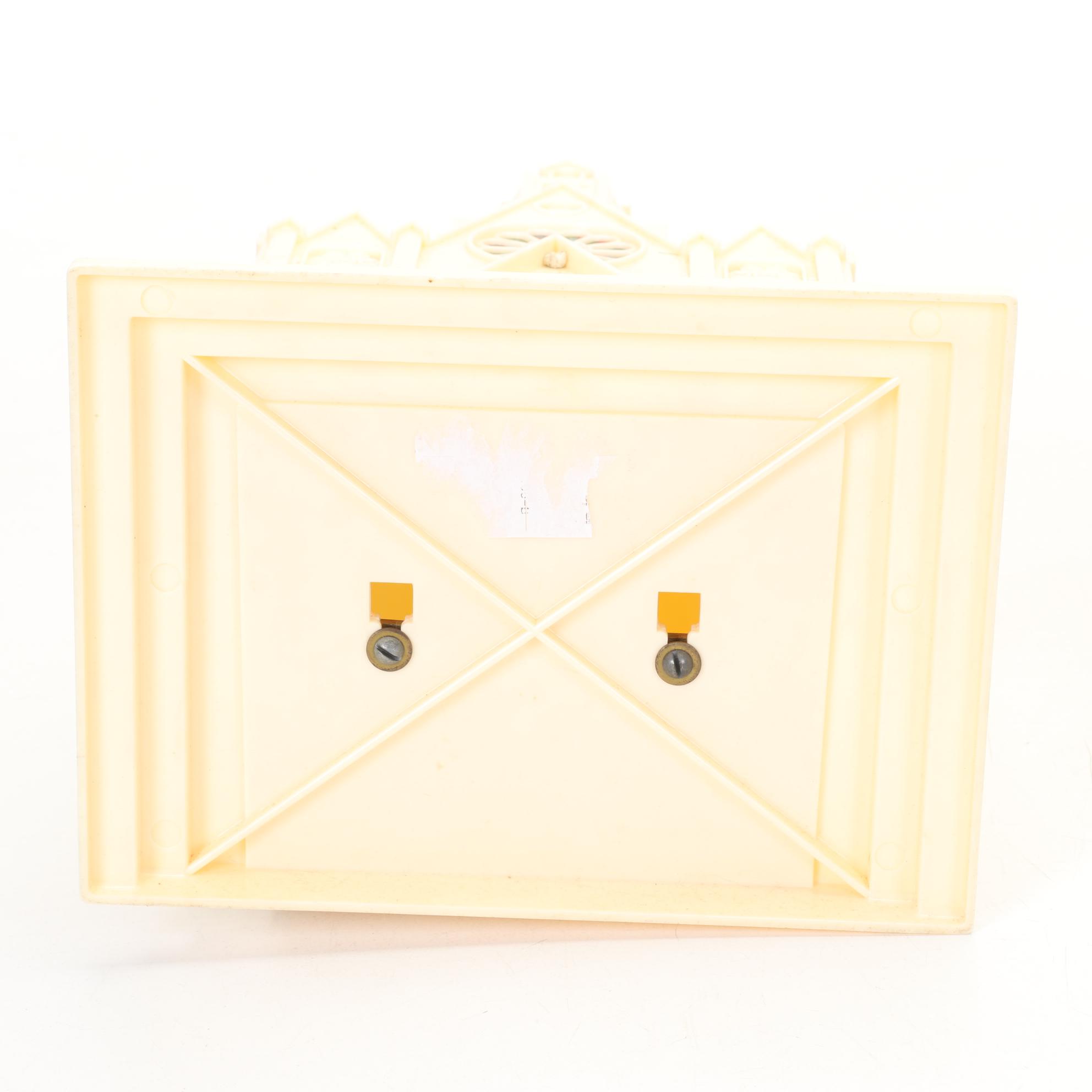 Church Putz Building With Built-In Music Box and Italian Nativity Figures