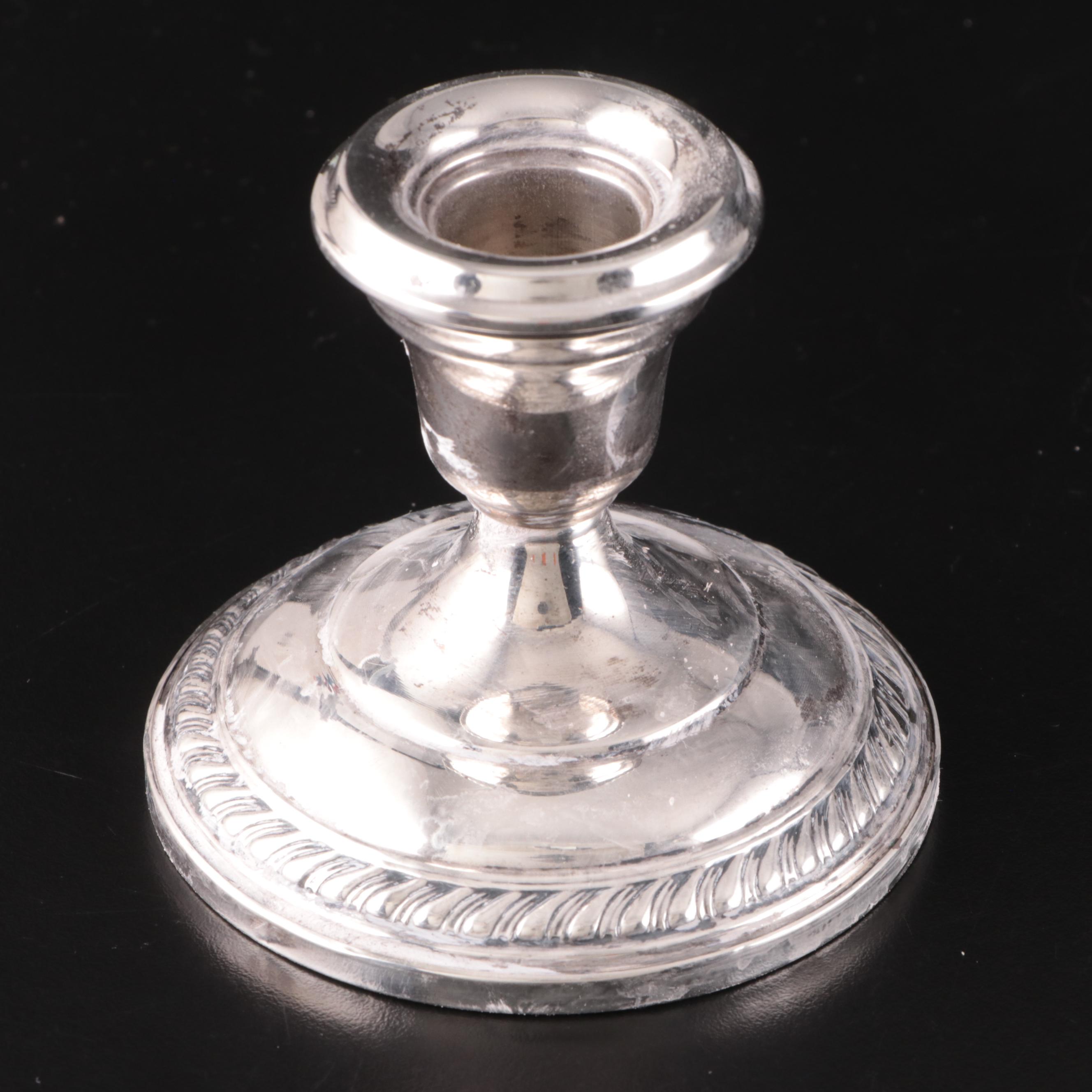 Hamilton Weighted Sterling Candlesticks with Other Table Accessories