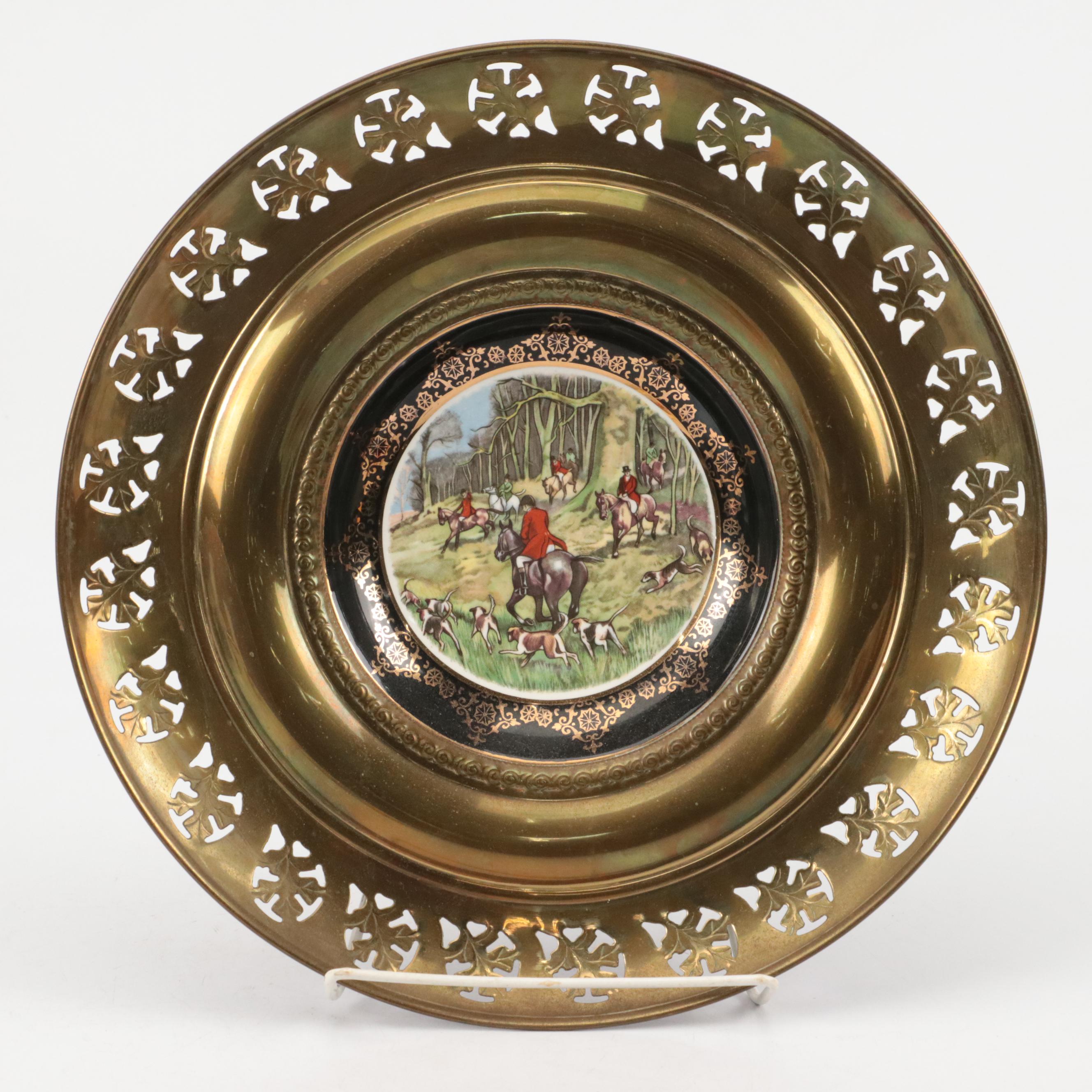 English Fox Hunt Themed Ceramic Ashtrays, Mugs, Plates, Bowls, and more Décor