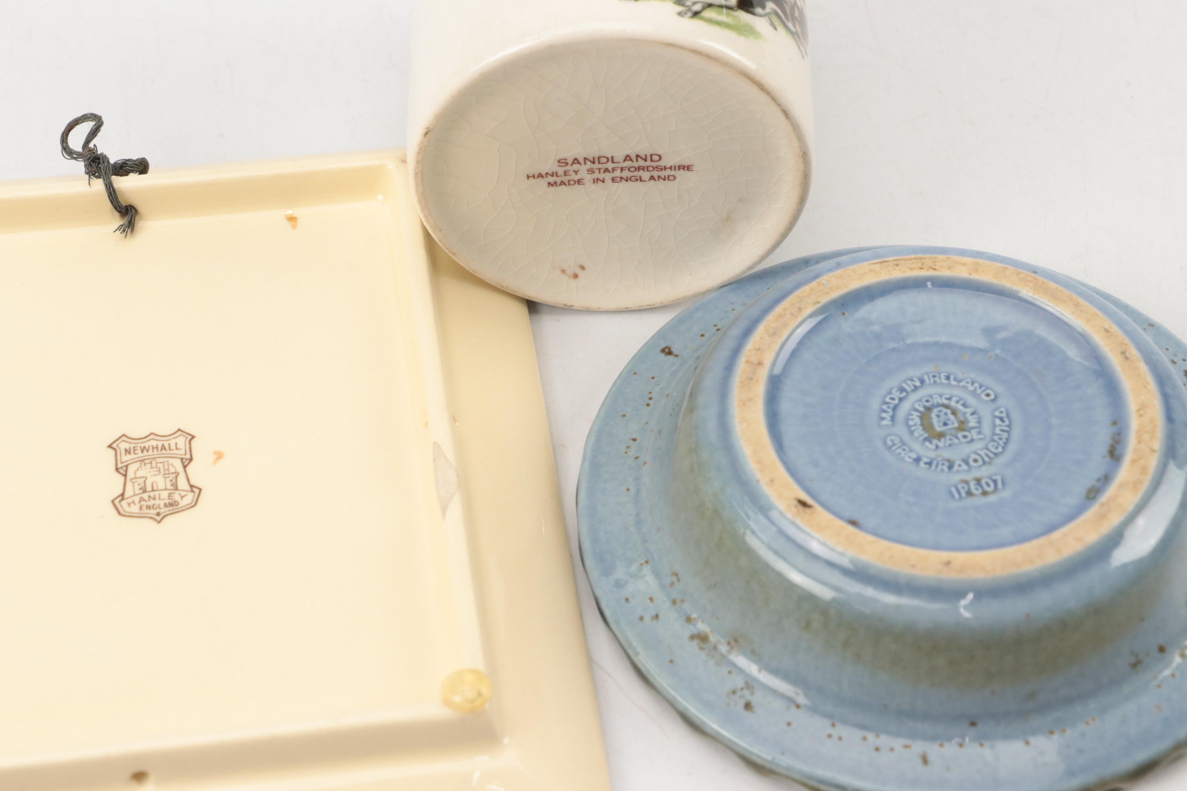 English Fox Hunt Themed Ceramic Ashtrays, Mugs, Plates, Bowls, and more Décor