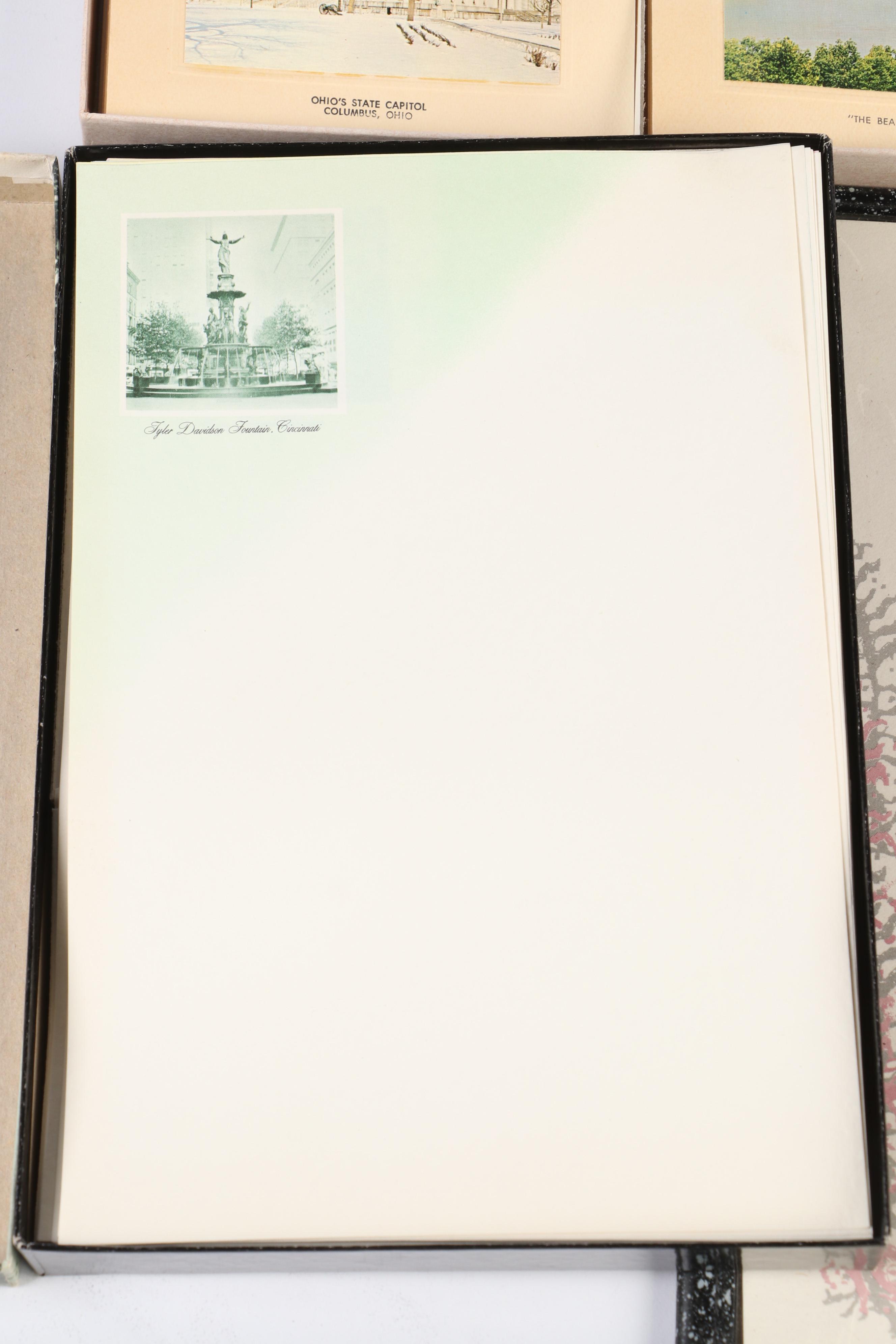 Cincinnati Ohio Souvenir Postcards, Stationery, Graftons Menu, More