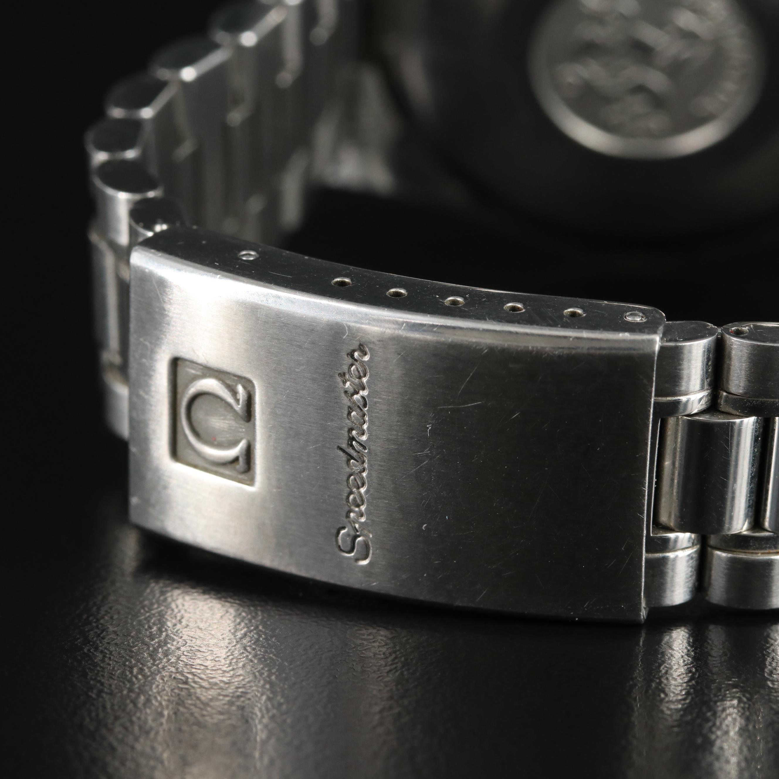 Omega Speedmaster Date Blue Dial Stainless Steel Watch