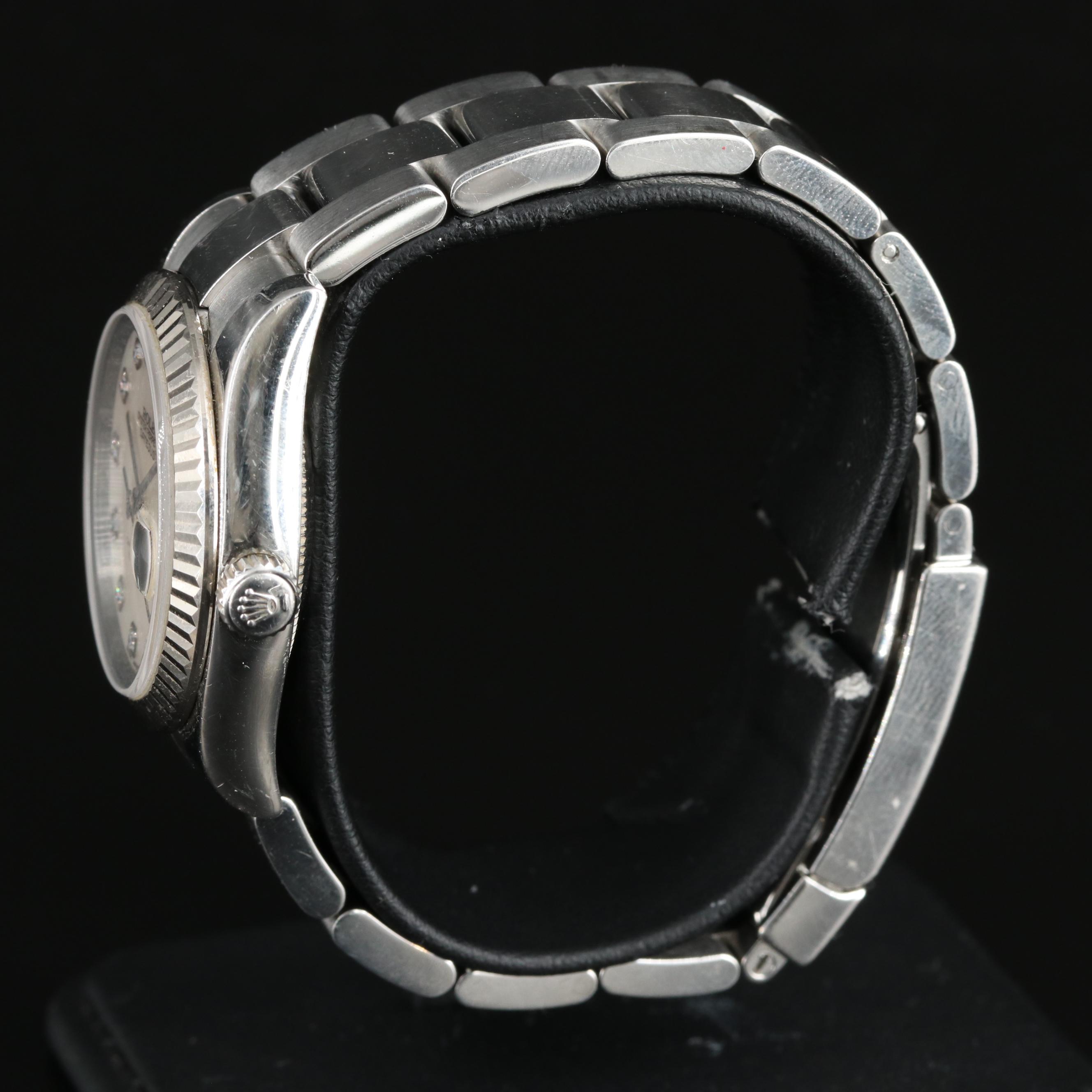 2008 Rolex Datejust Mother-of-Pearl and Factory Diamond Dial Watch