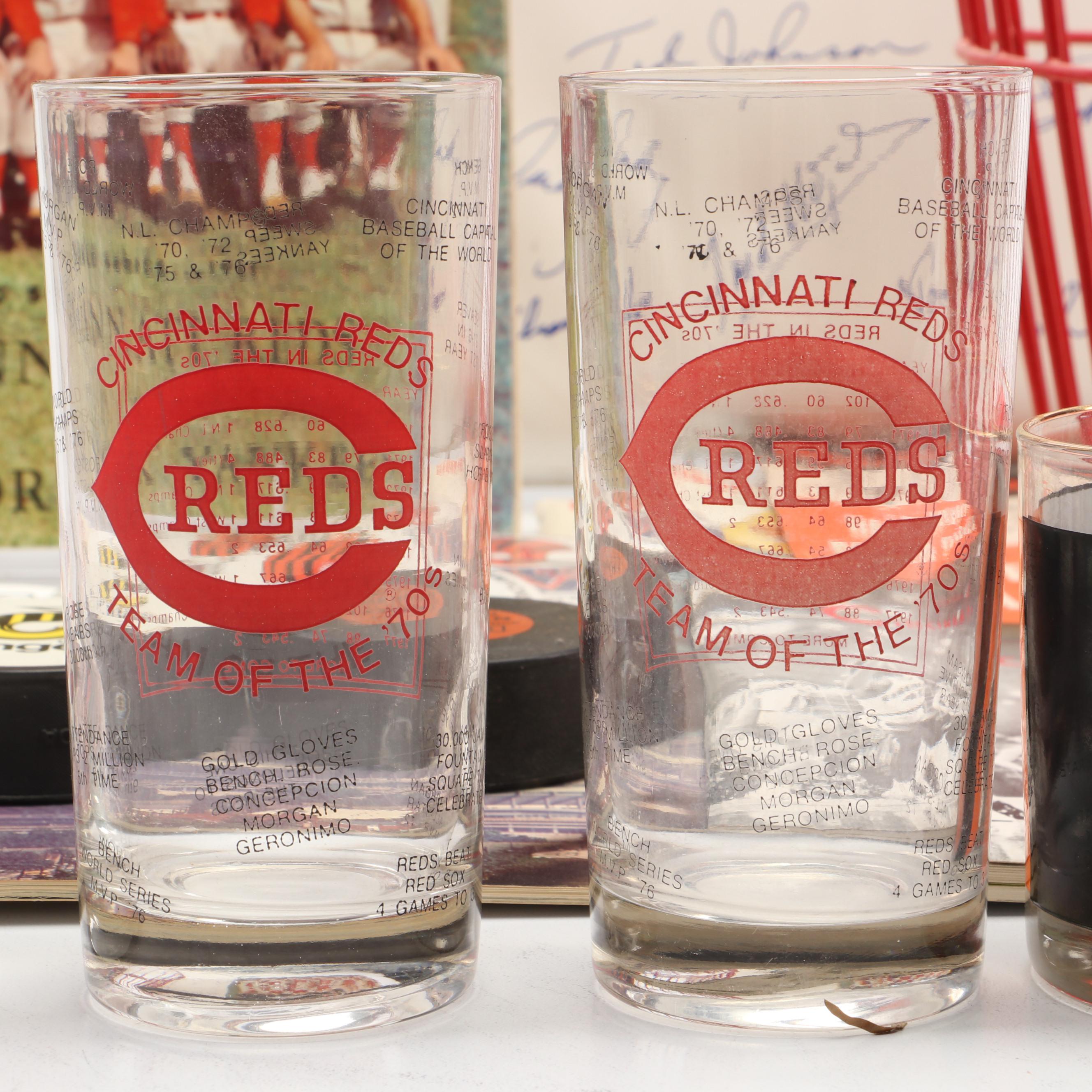 1961 World Series Media Guide with Super Bowl XVI Pins and More