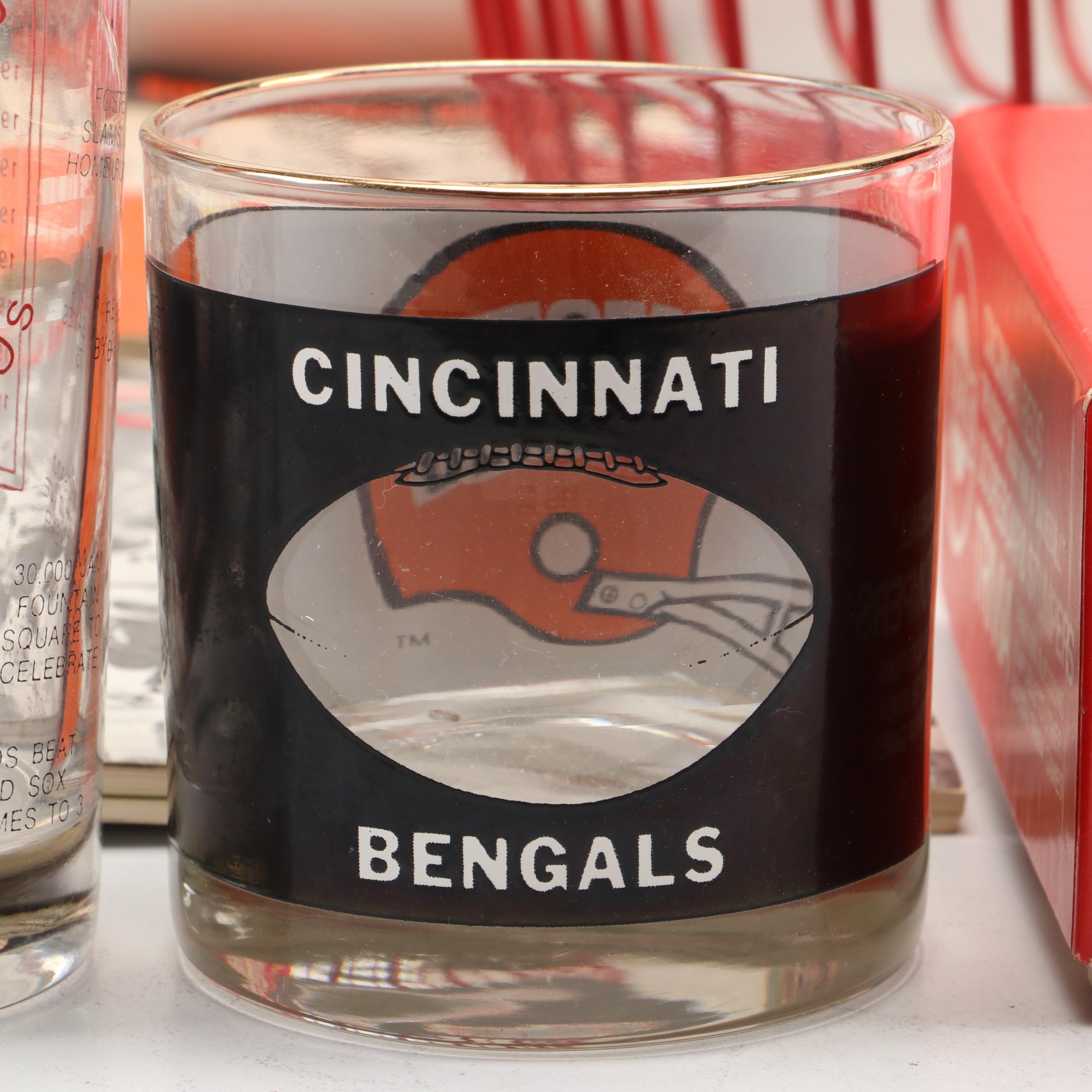 1961 World Series Media Guide with Super Bowl XVI Pins and More