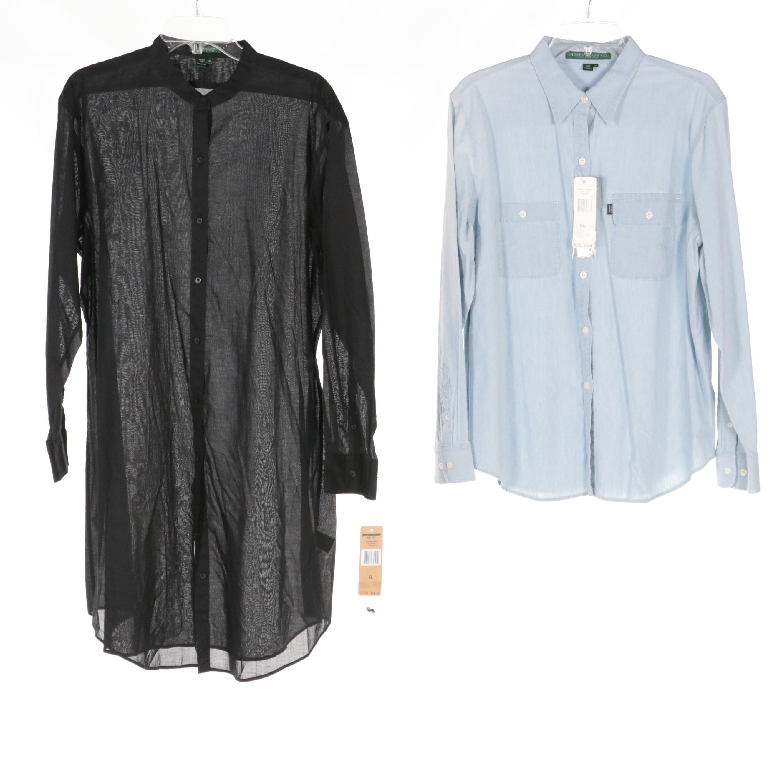 Ralph Lauren Denim Blue and Other Colored Long Sleeve Button-Up Shirts