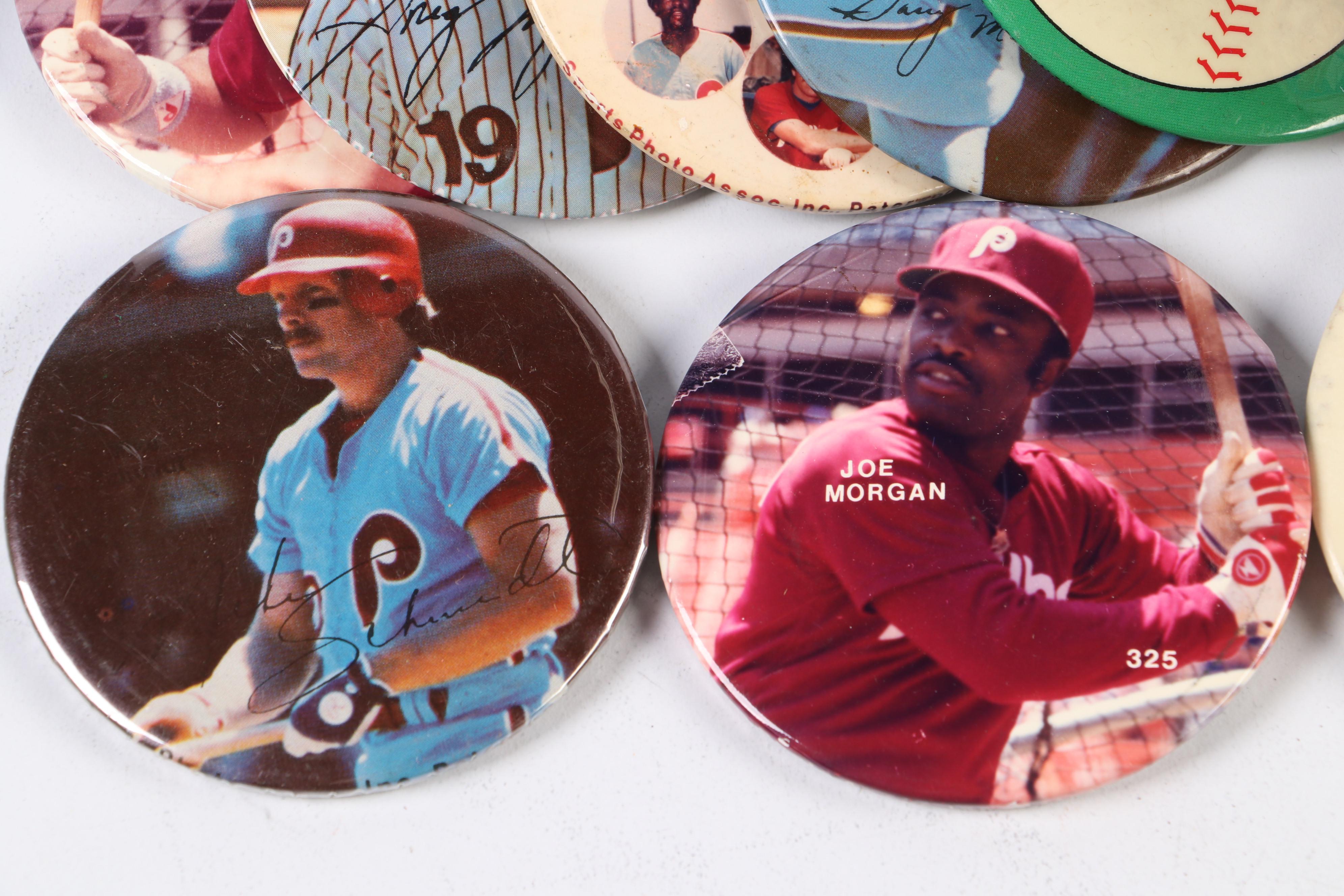 Philadelphia Phillies Baseball Pins Featuring Mike Schmidt, Pete Rose, and More