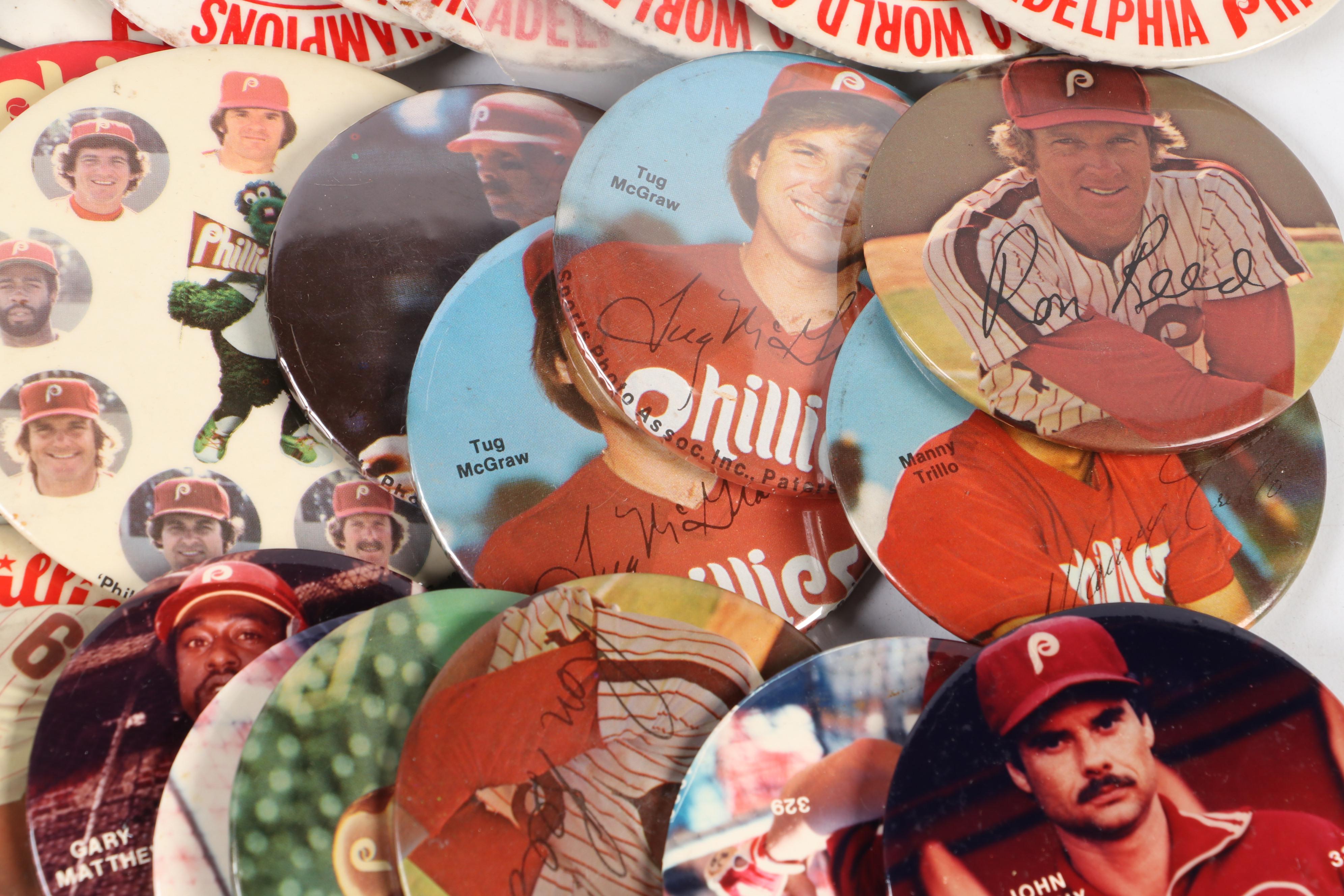 Philadelphia Phillies Baseball Pins Featuring Mike Schmidt, Pete Rose, and More