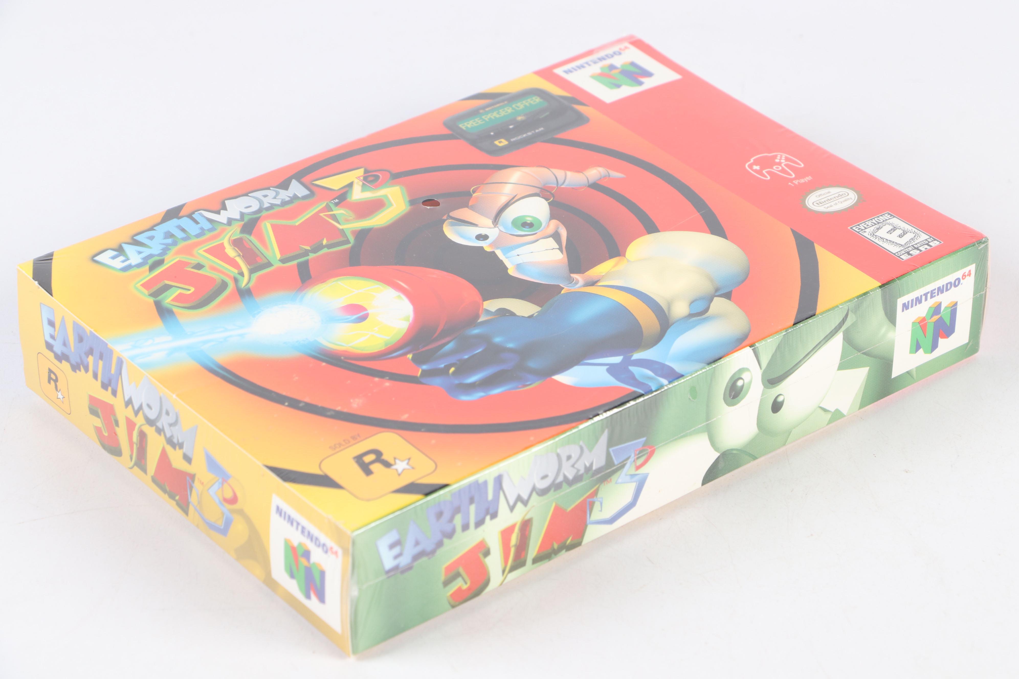 Sealed Earthworm Jim 3D Video Game for Nintendo 64
