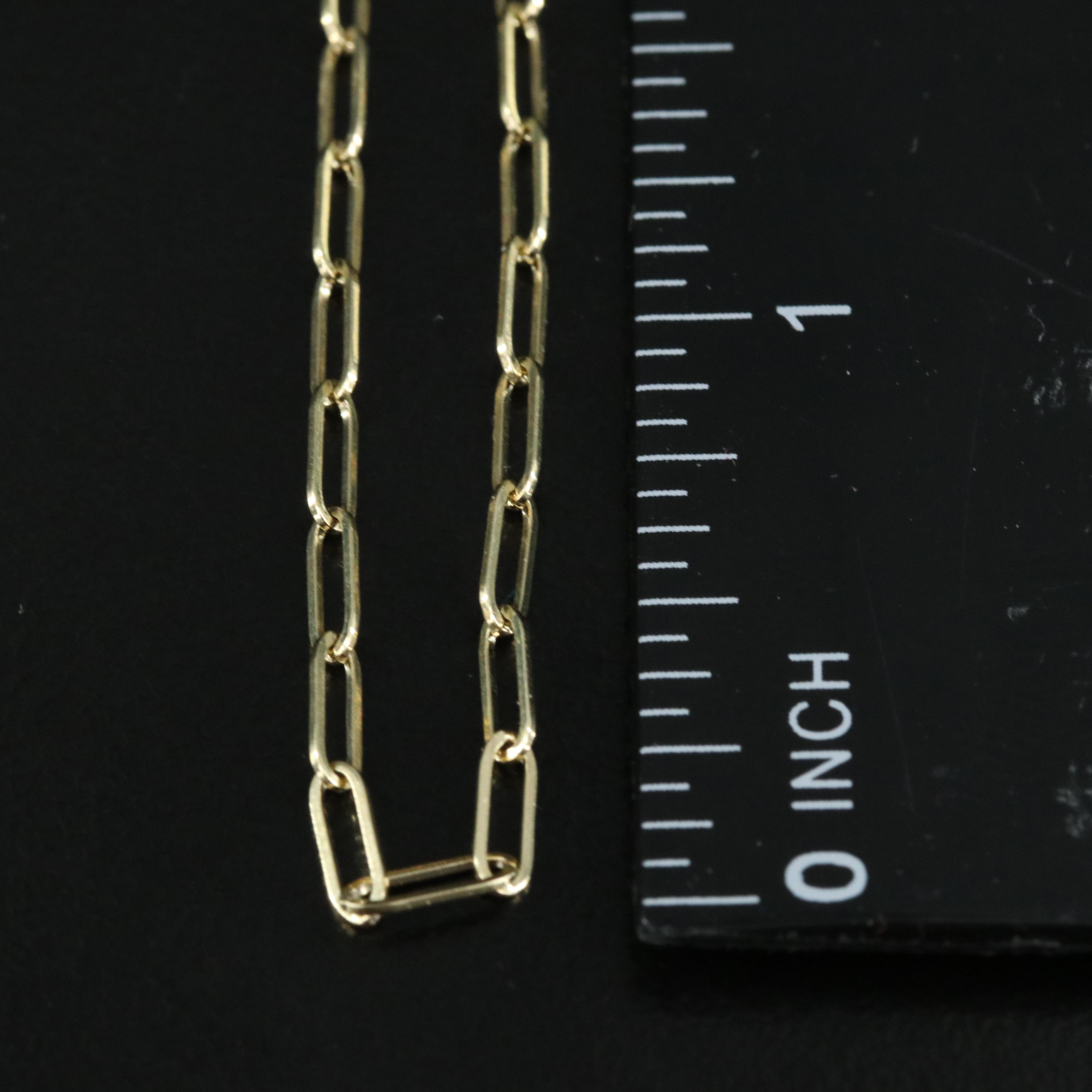 14K Paper Clip Chain Necklace EBTH