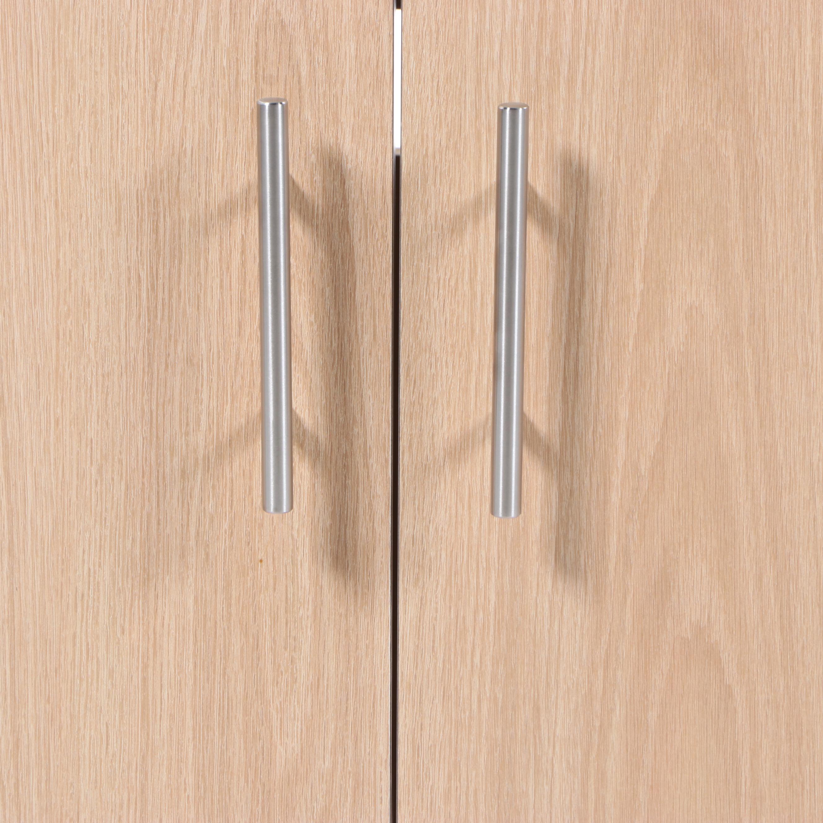 Contemporary Wood Finish Electronics Cart