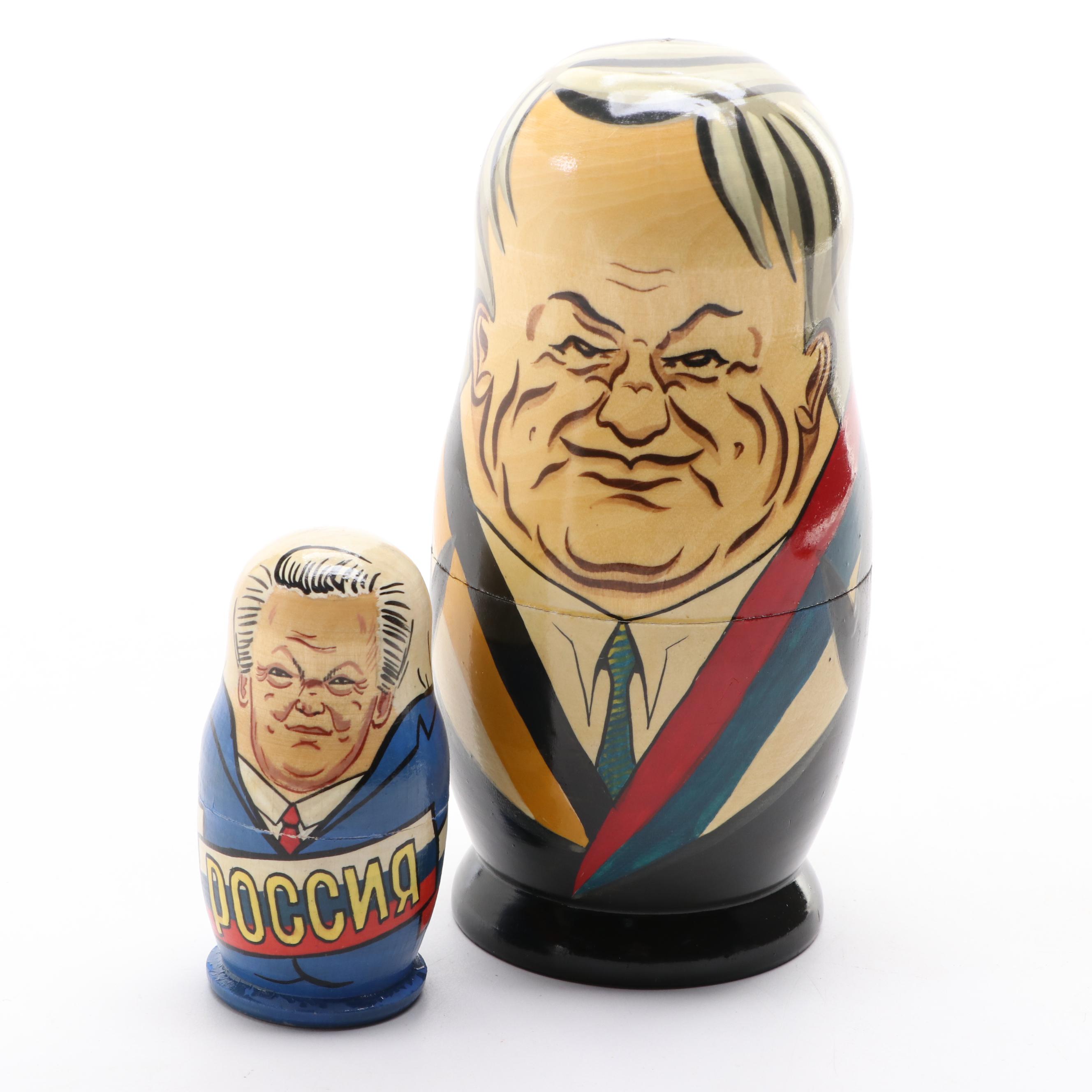 Russian Leaders Wooden Matryoshka Dolls