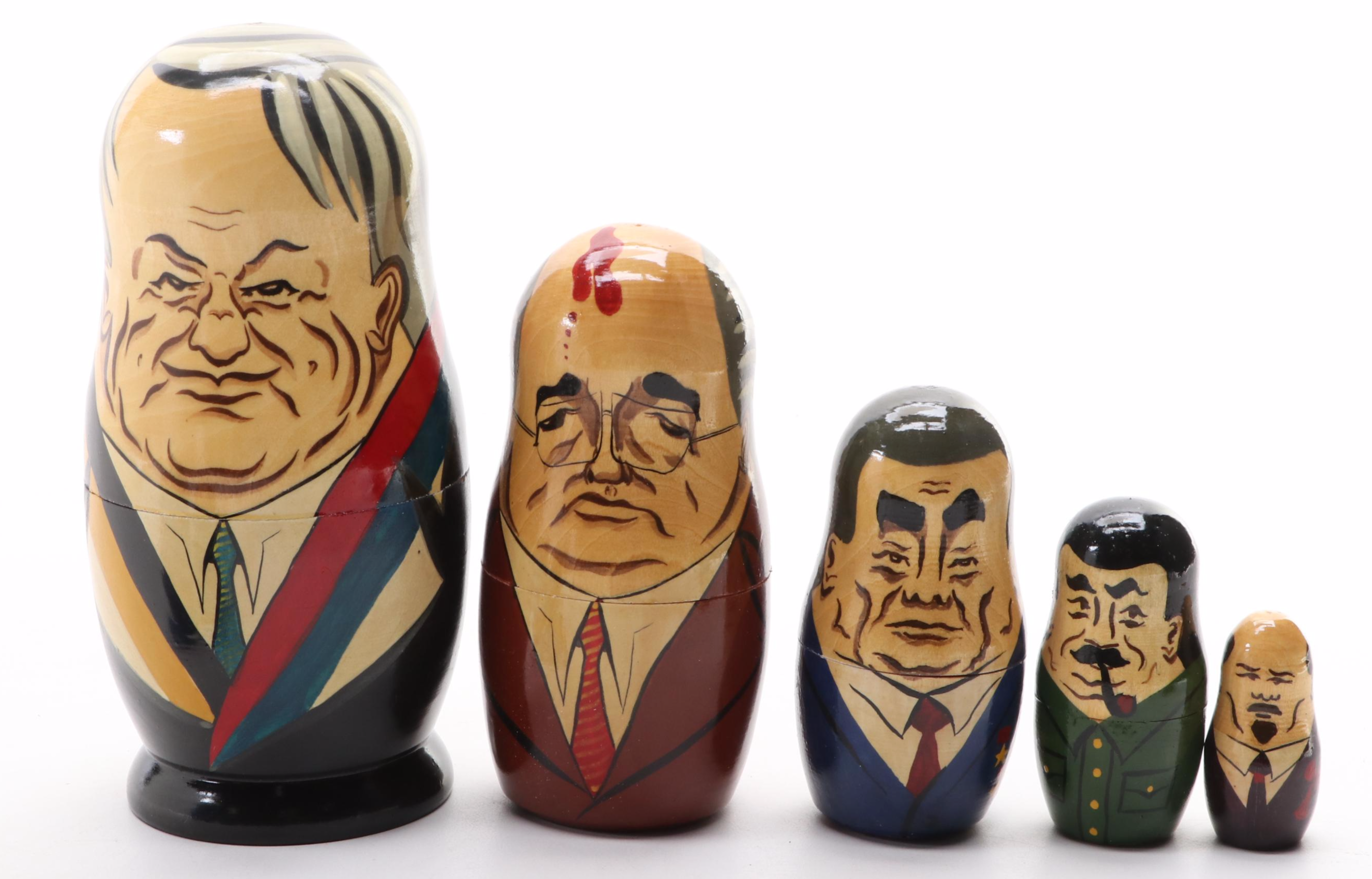 Russian Leaders Wooden Matryoshka Dolls