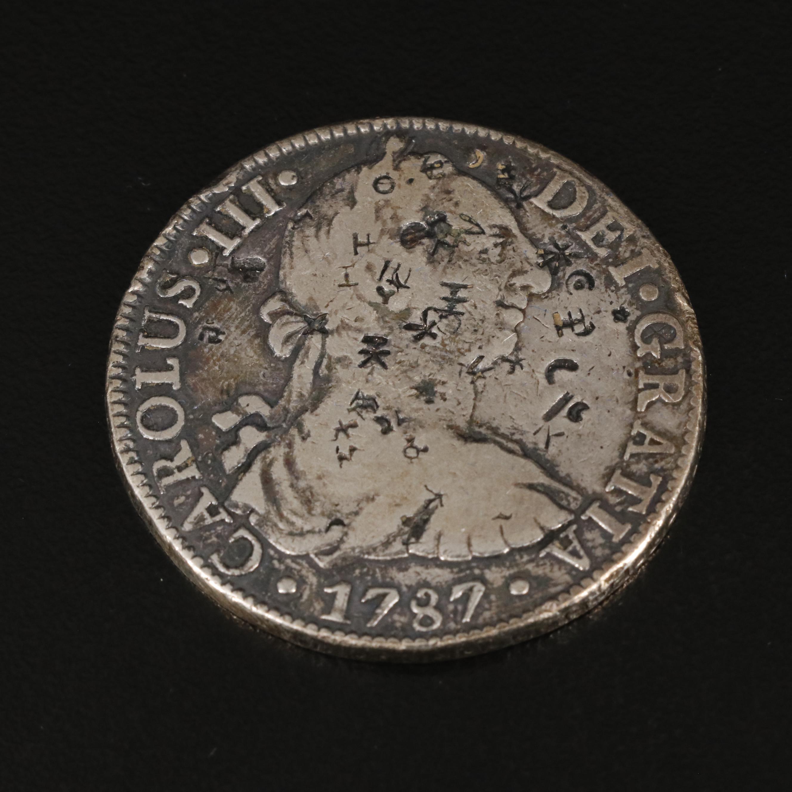 Two Spanish Colonial 8-Reales Silver Coins