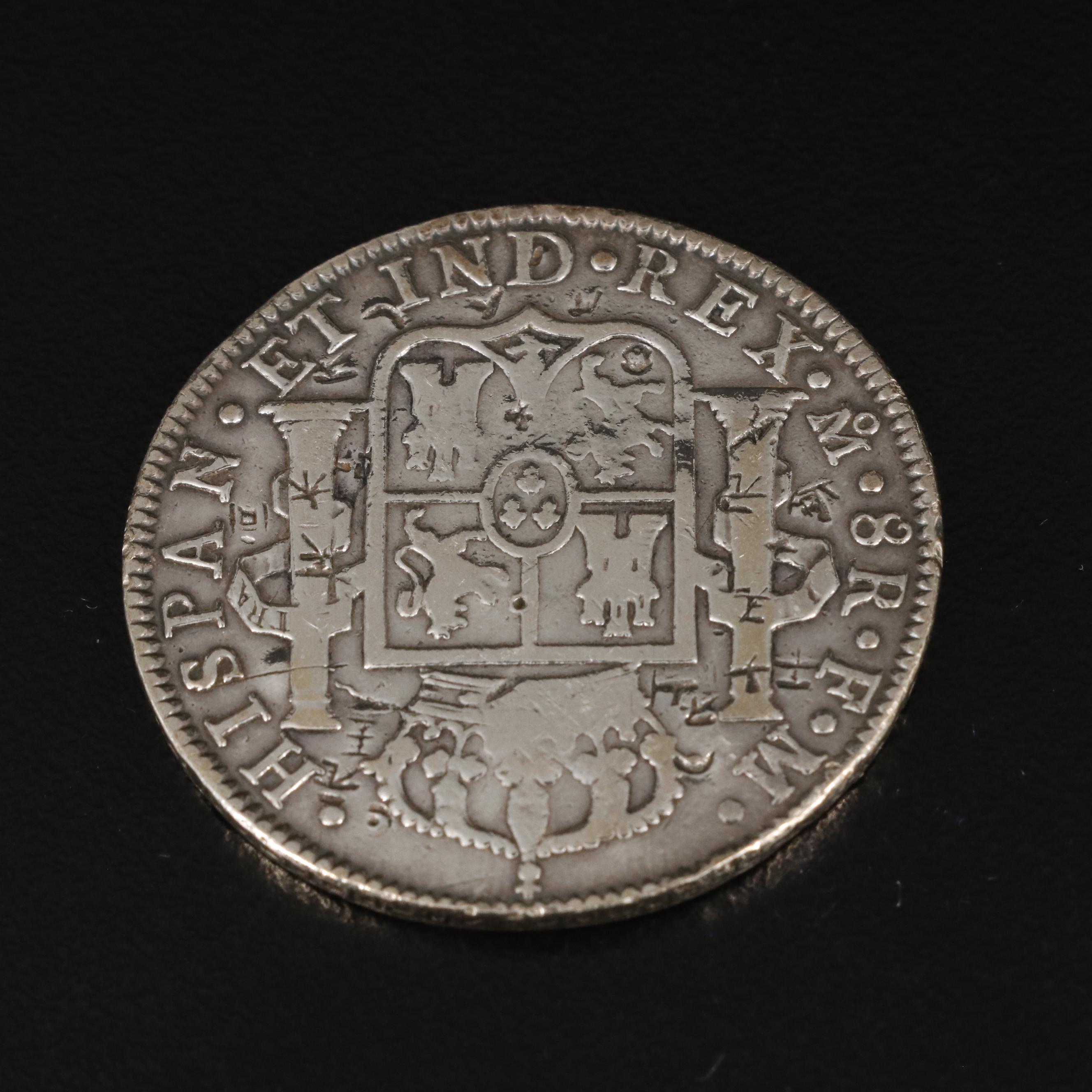 Two Spanish Colonial 8-Reales Silver Coins