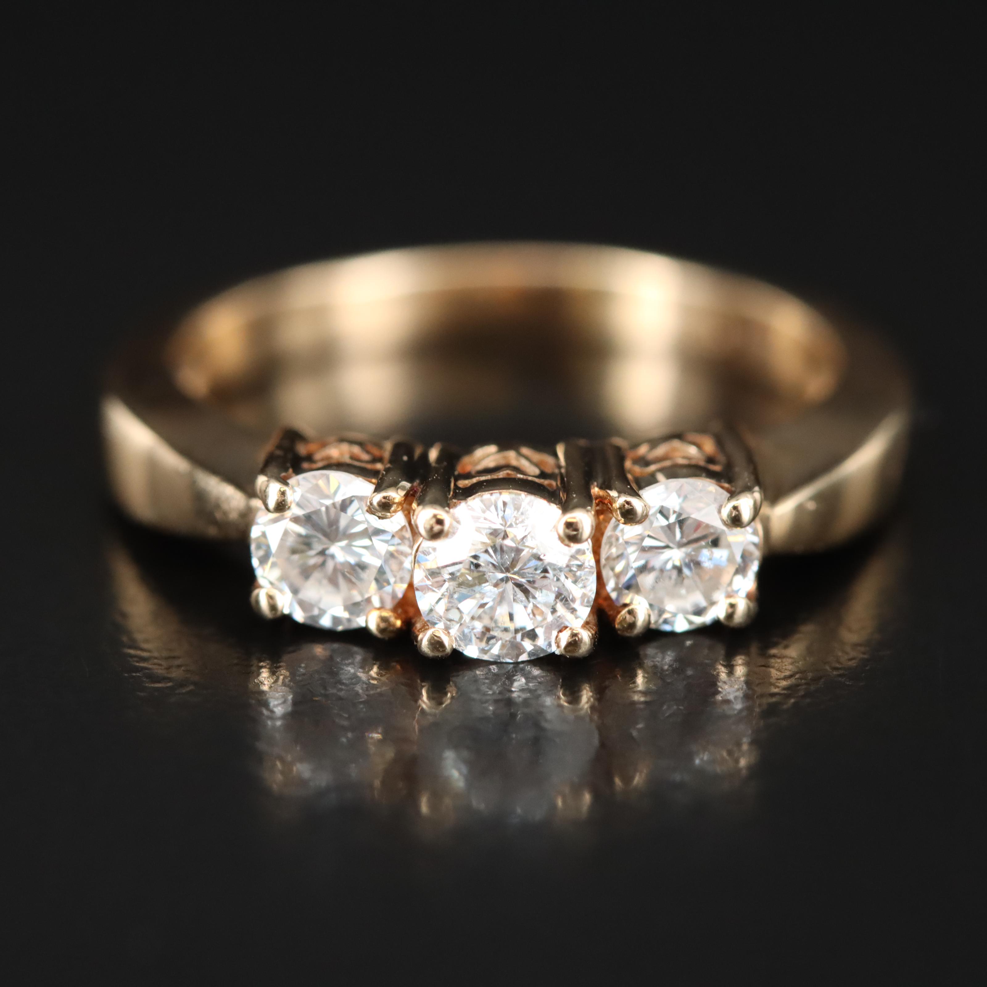 14K 0.85 CTW Diamond Ring