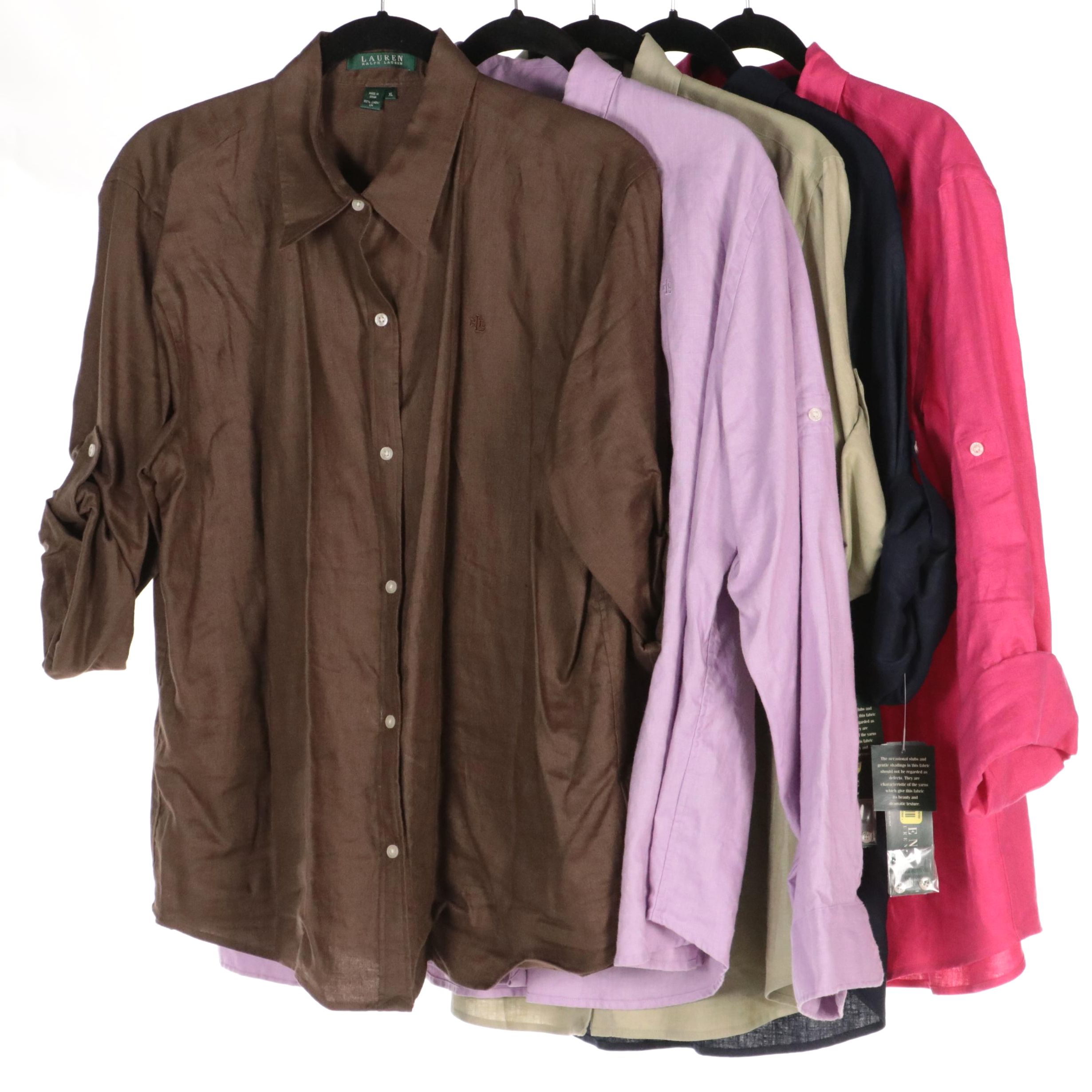 Ralph Lauren Colored Long Sleeve Linen Button-Up Shirts, With Tags | EBTH