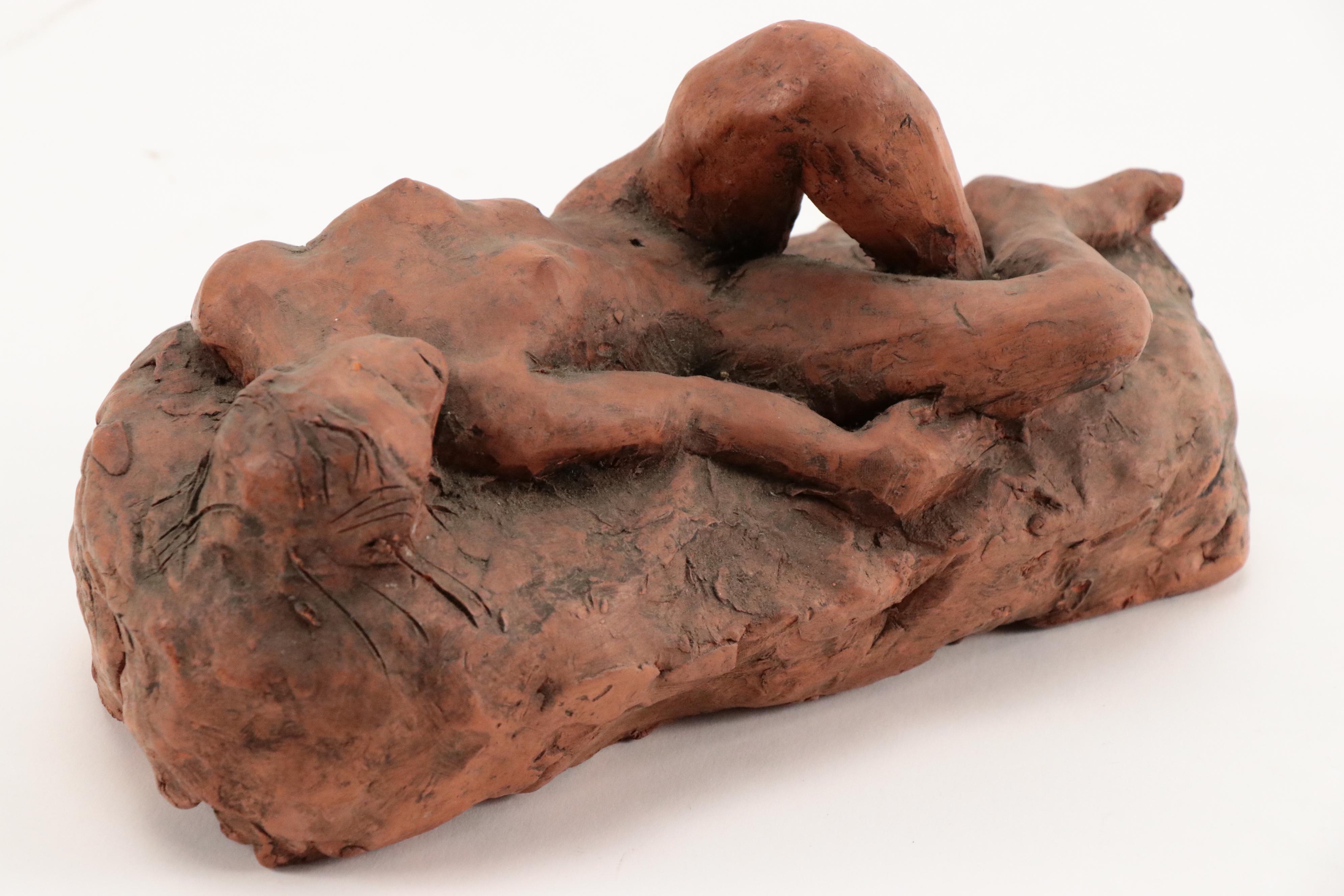 Gary Ross Hand-Built Ceramic High Relief Sculptures of Reclining Female Nudes