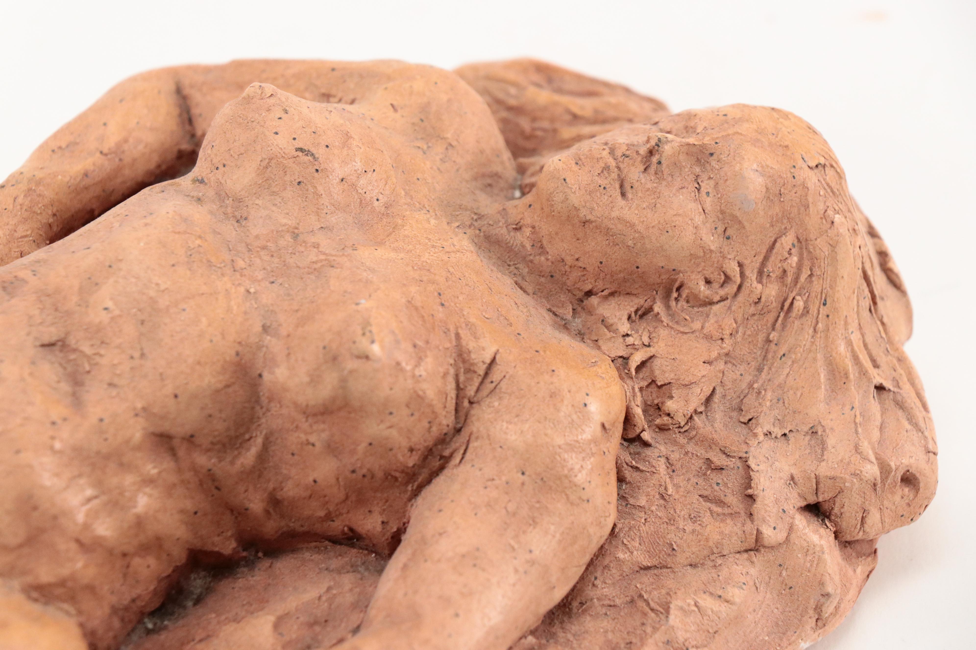 Gary Ross Hand-Built Ceramic High Relief Sculptures of Reclining Female Nudes