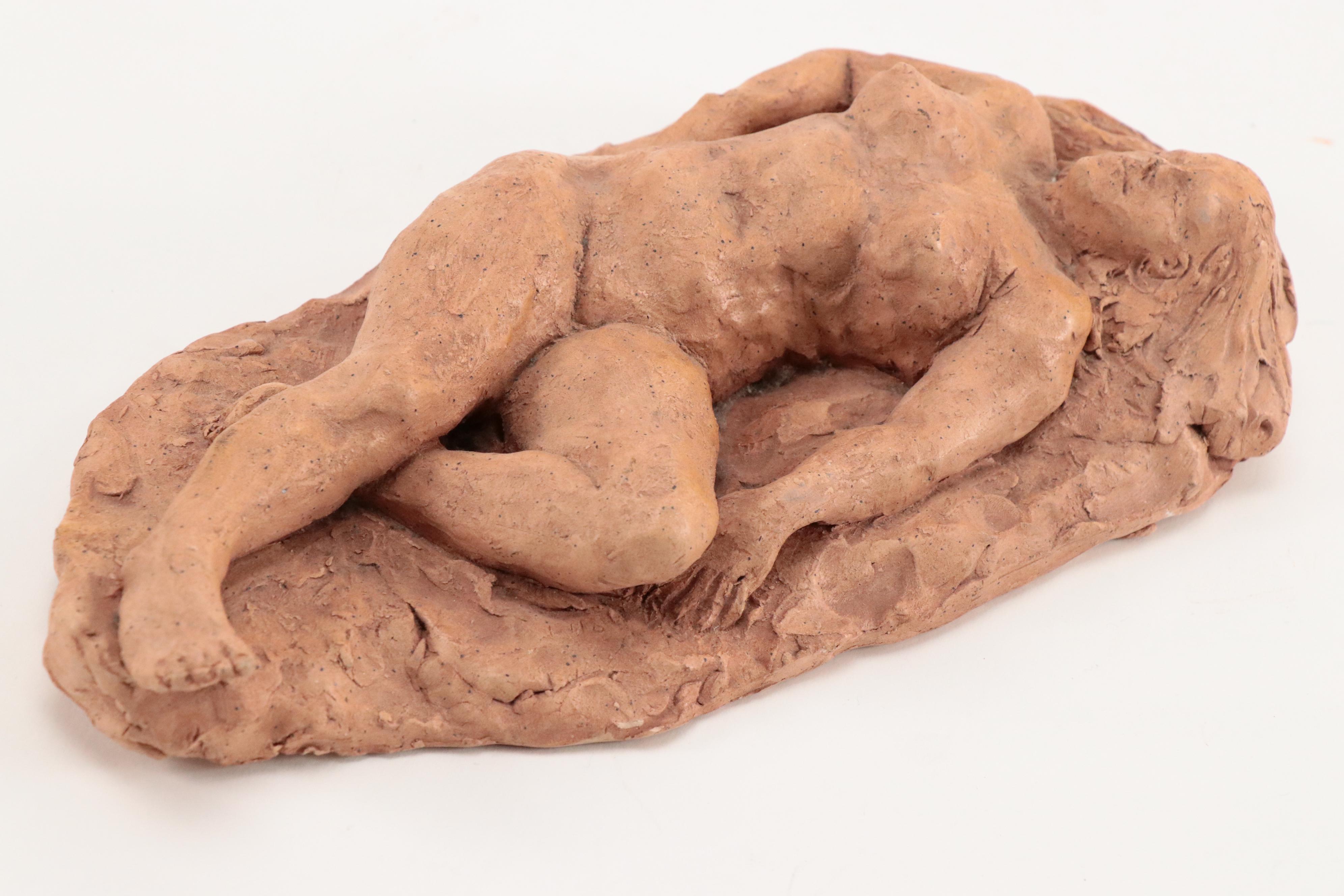 Gary Ross Hand-Built Ceramic High Relief Sculptures of Reclining Female Nudes