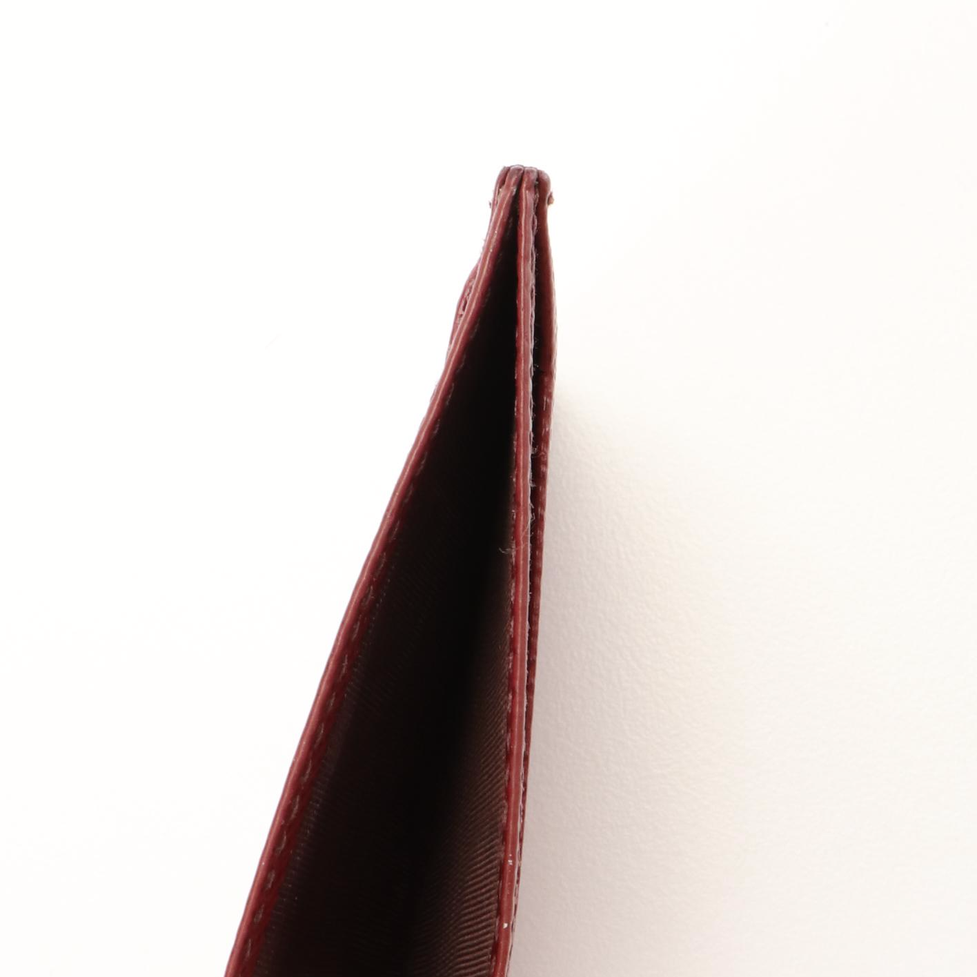 Prada Bordeaux Leather Card Holder