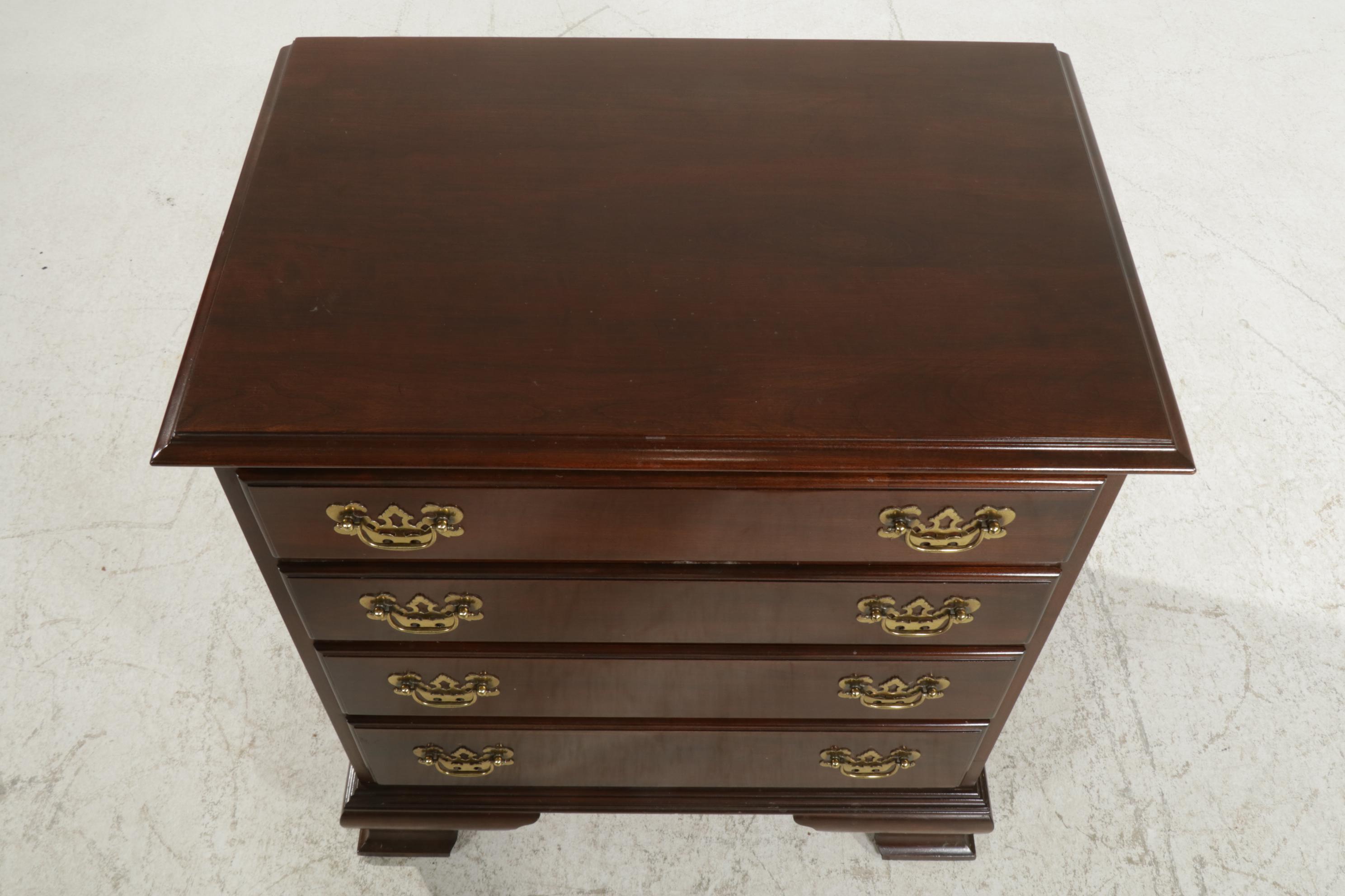 Ethan Allen "Georgian Court" Cherry Four-Drawer Bedside Chest