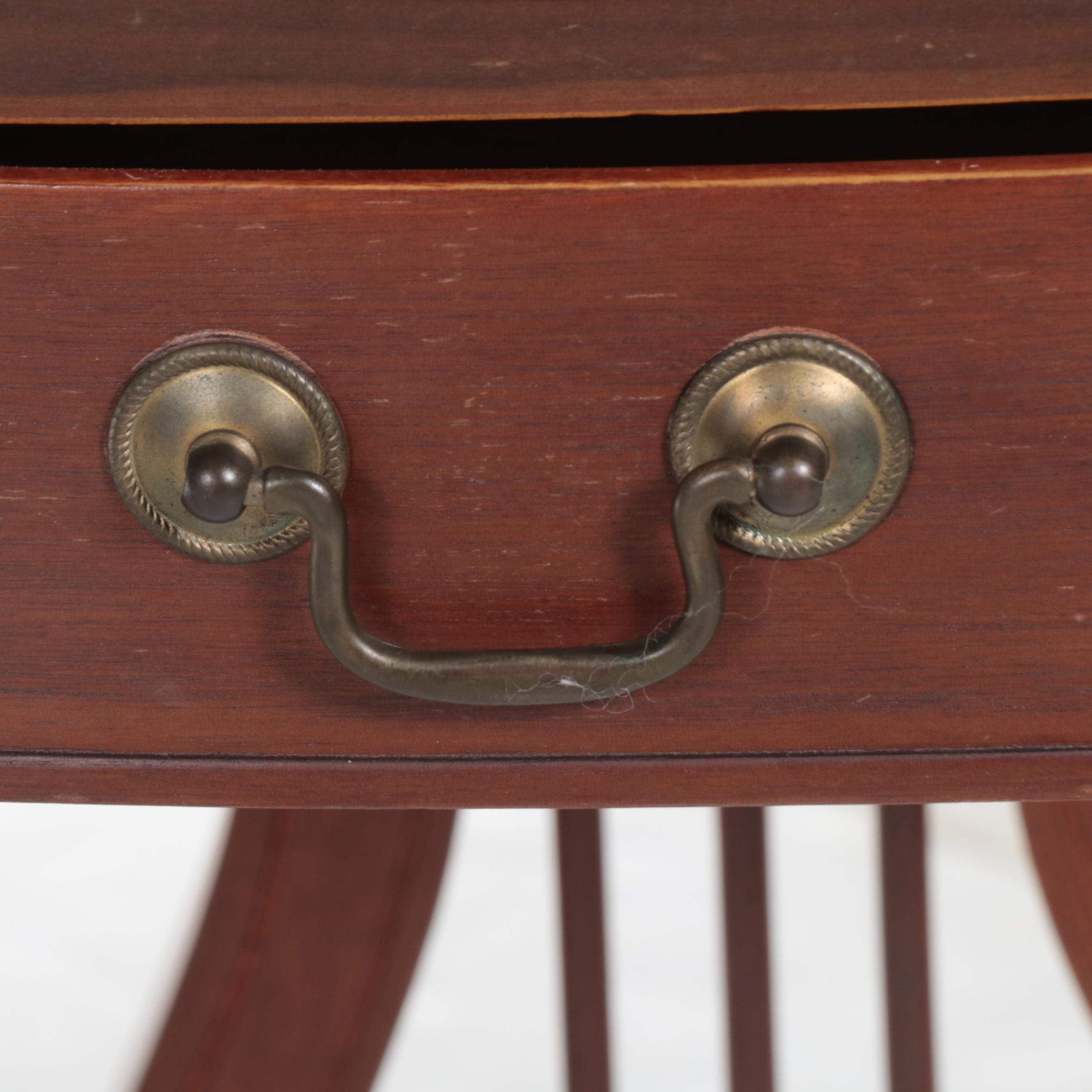 Mersman Classical Style Mahogany Lyre-Base Games Table, Mid-20th Century