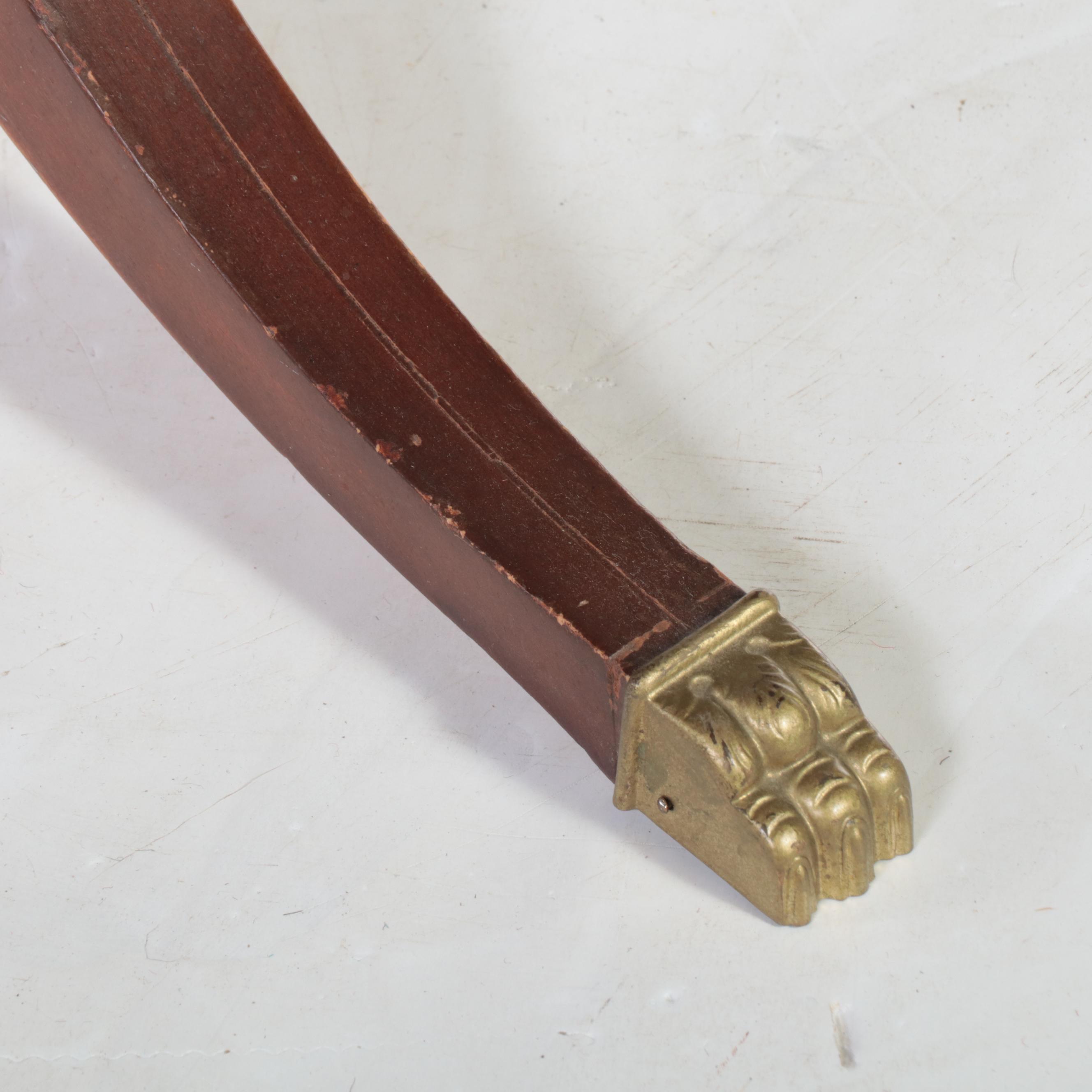 Mersman Classical Style Mahogany Lyre-Base Games Table, Mid-20th Century