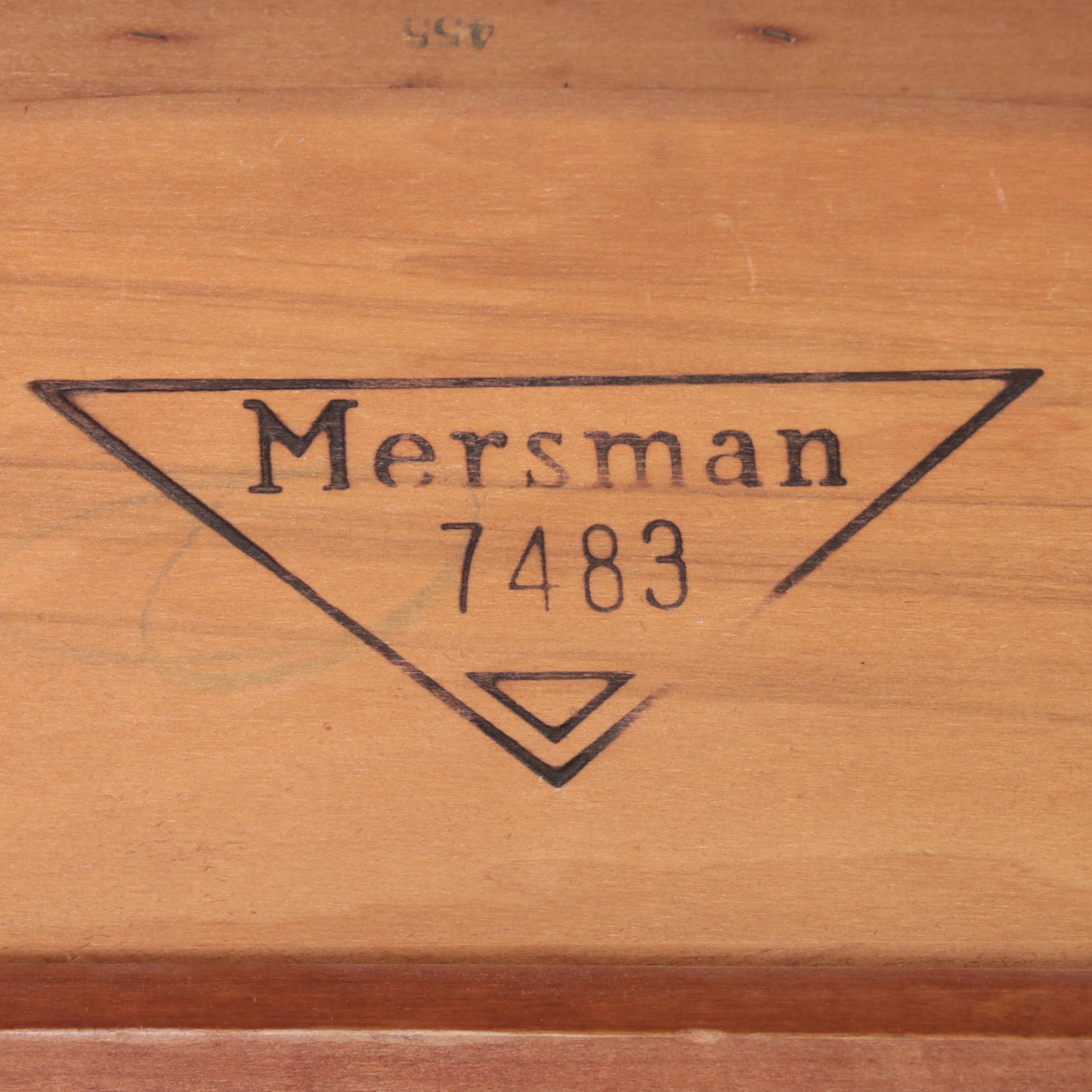 Mersman Classical Style Mahogany Lyre-Base Games Table, Mid-20th Century