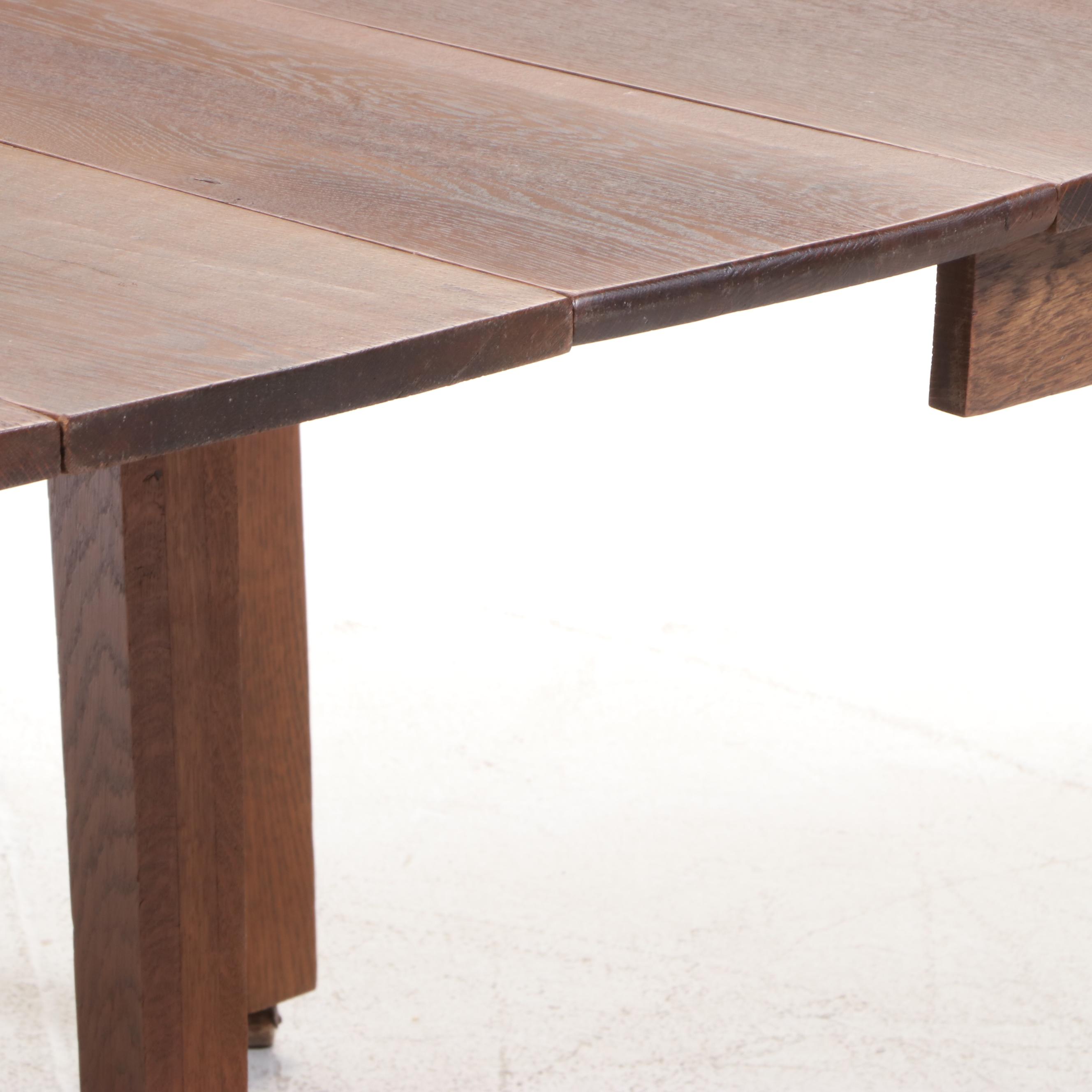 Arts and Crafts Oak Extending Dining Table, Early 20th Century