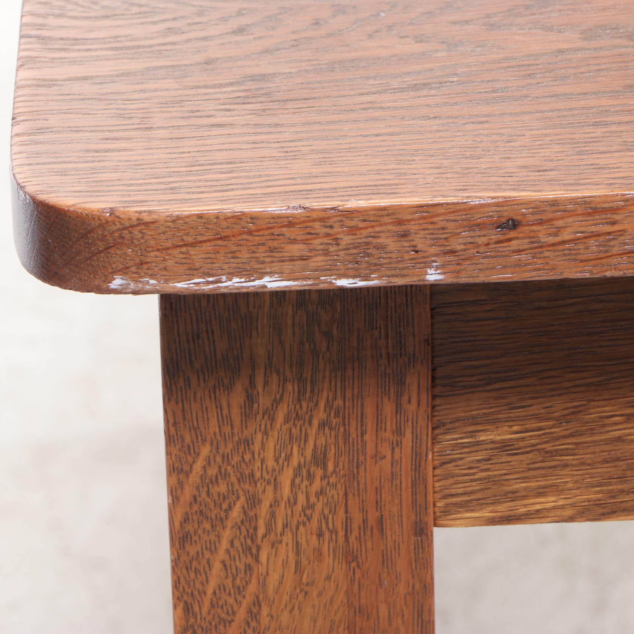 Arts and Crafts Oak Extending Dining Table, Early 20th Century