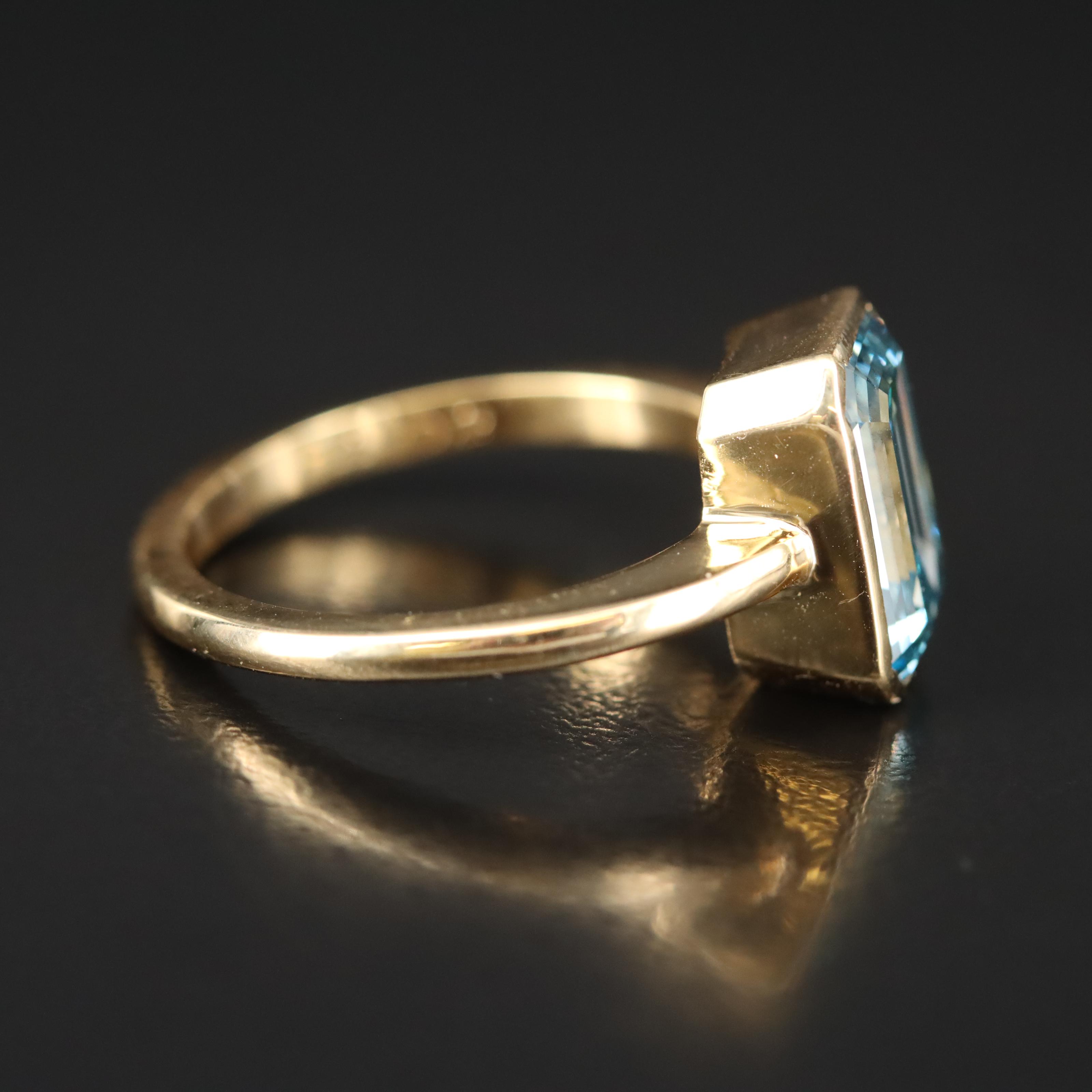 18K 4.02 CT (Origin Undetermined) Fancy Dark Blue Diamond Solitaire Ring