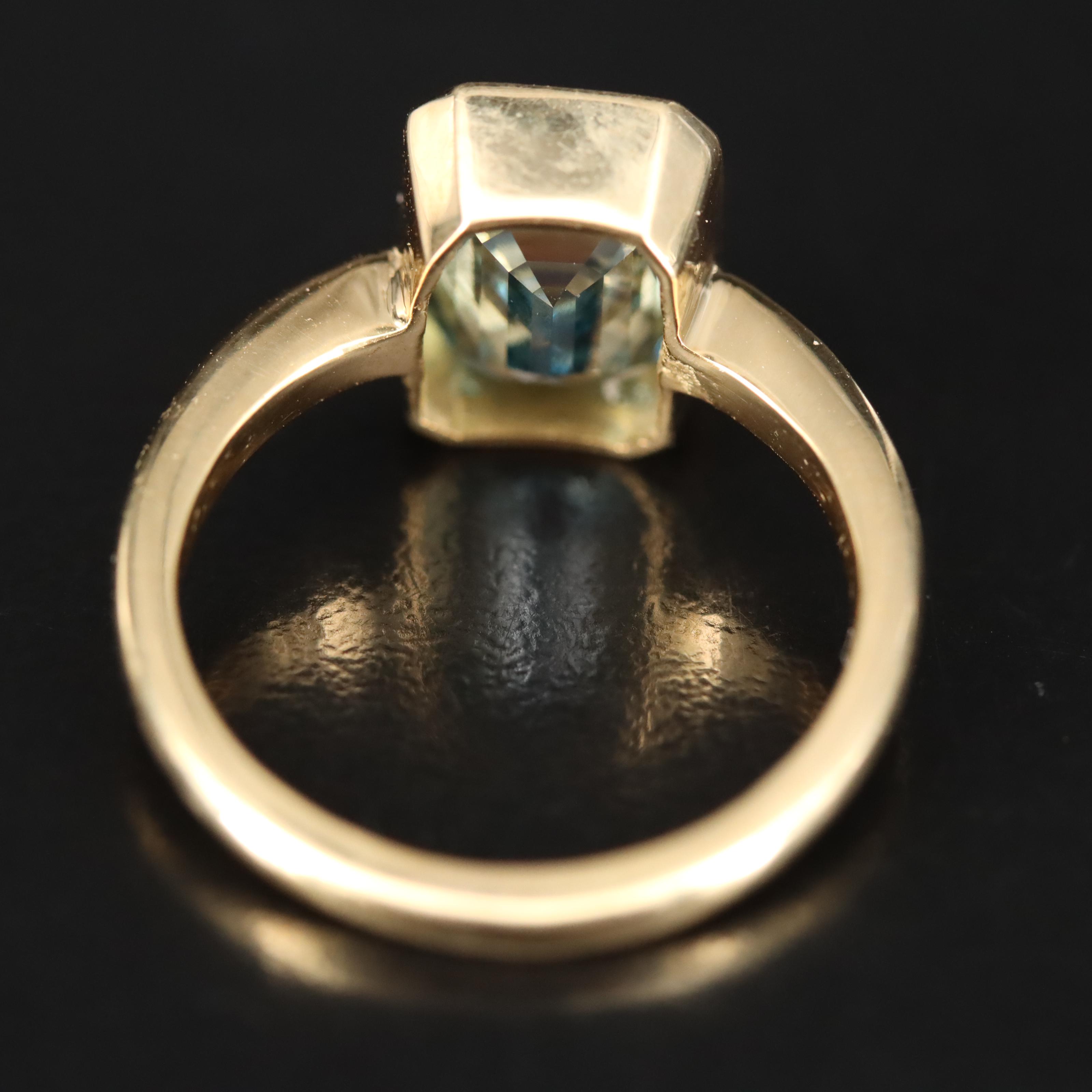 18K 4.02 CT (Origin Undetermined) Fancy Dark Blue Diamond Solitaire Ring