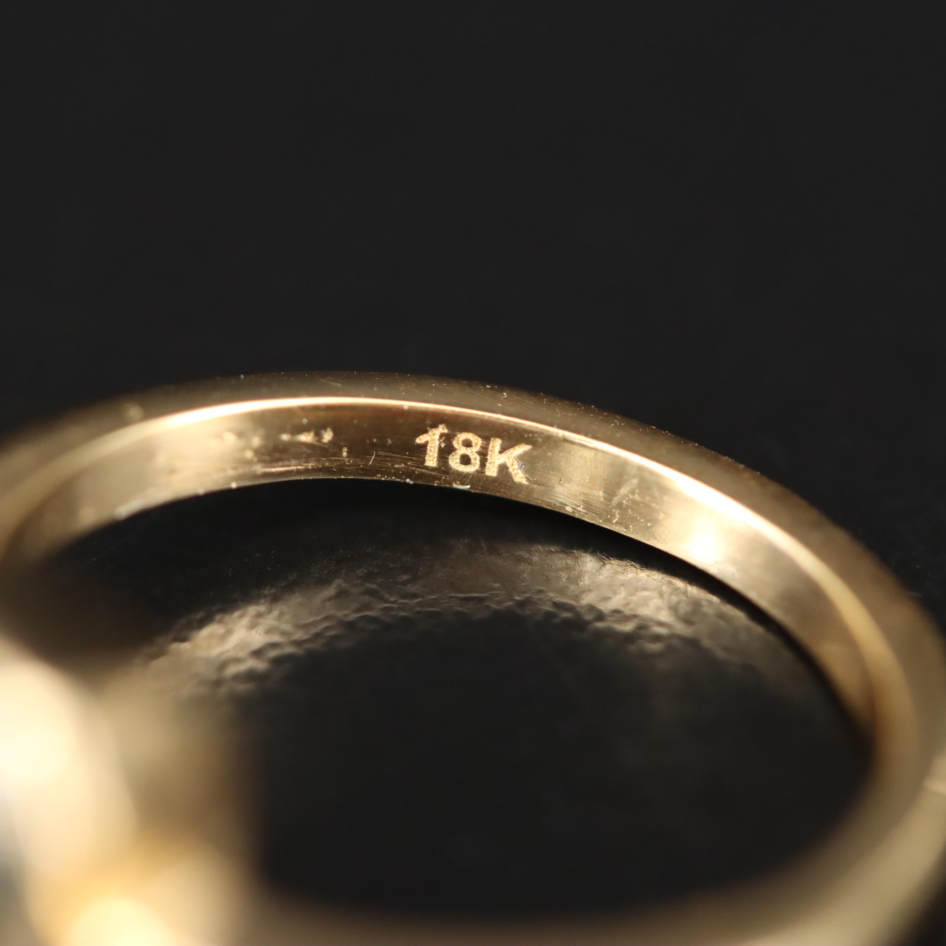 18K 4.02 CT (Origin Undetermined) Fancy Dark Blue Diamond Solitaire Ring