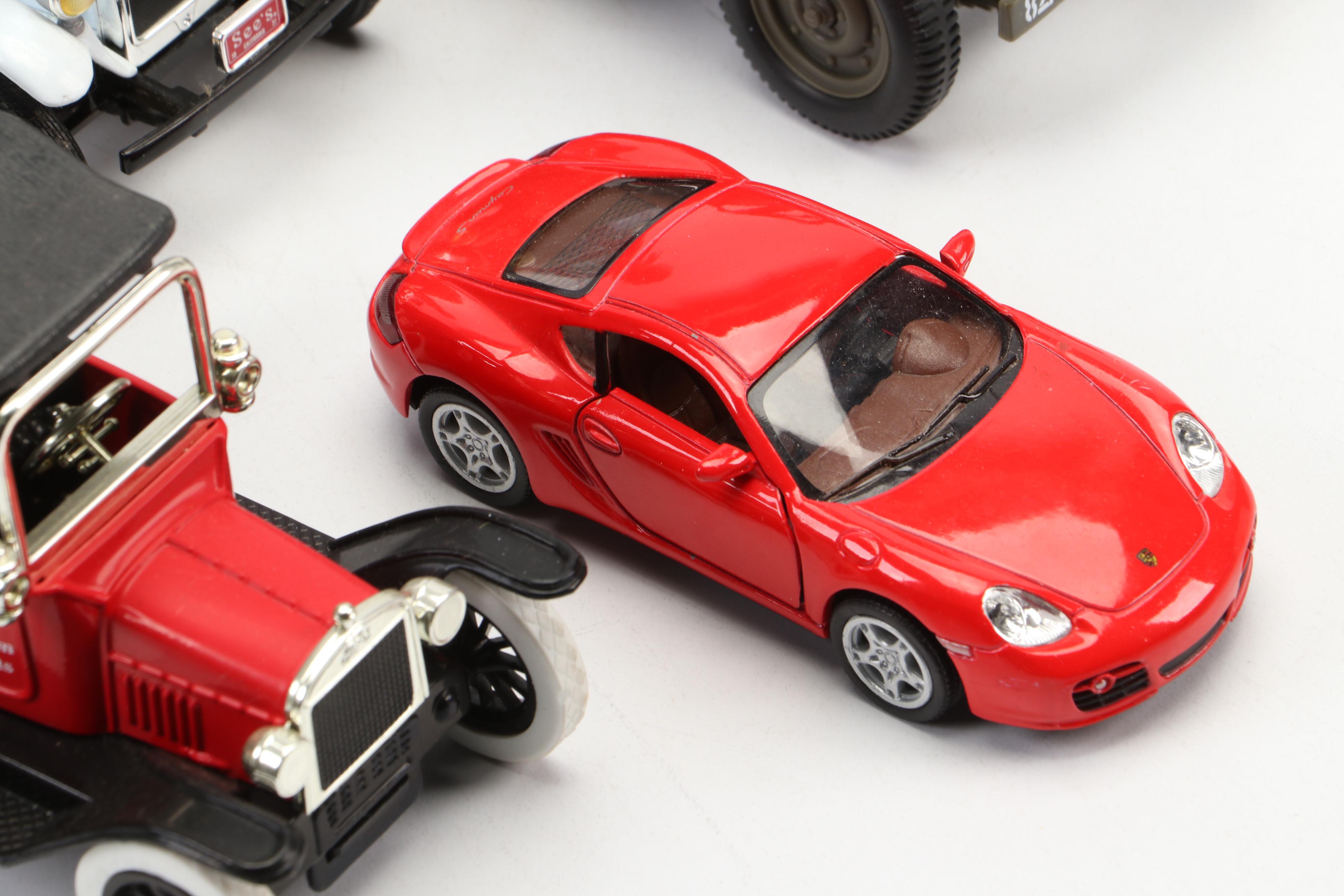 Liberty Classics Ford with Other Diecast Vehicles and Gas Pump