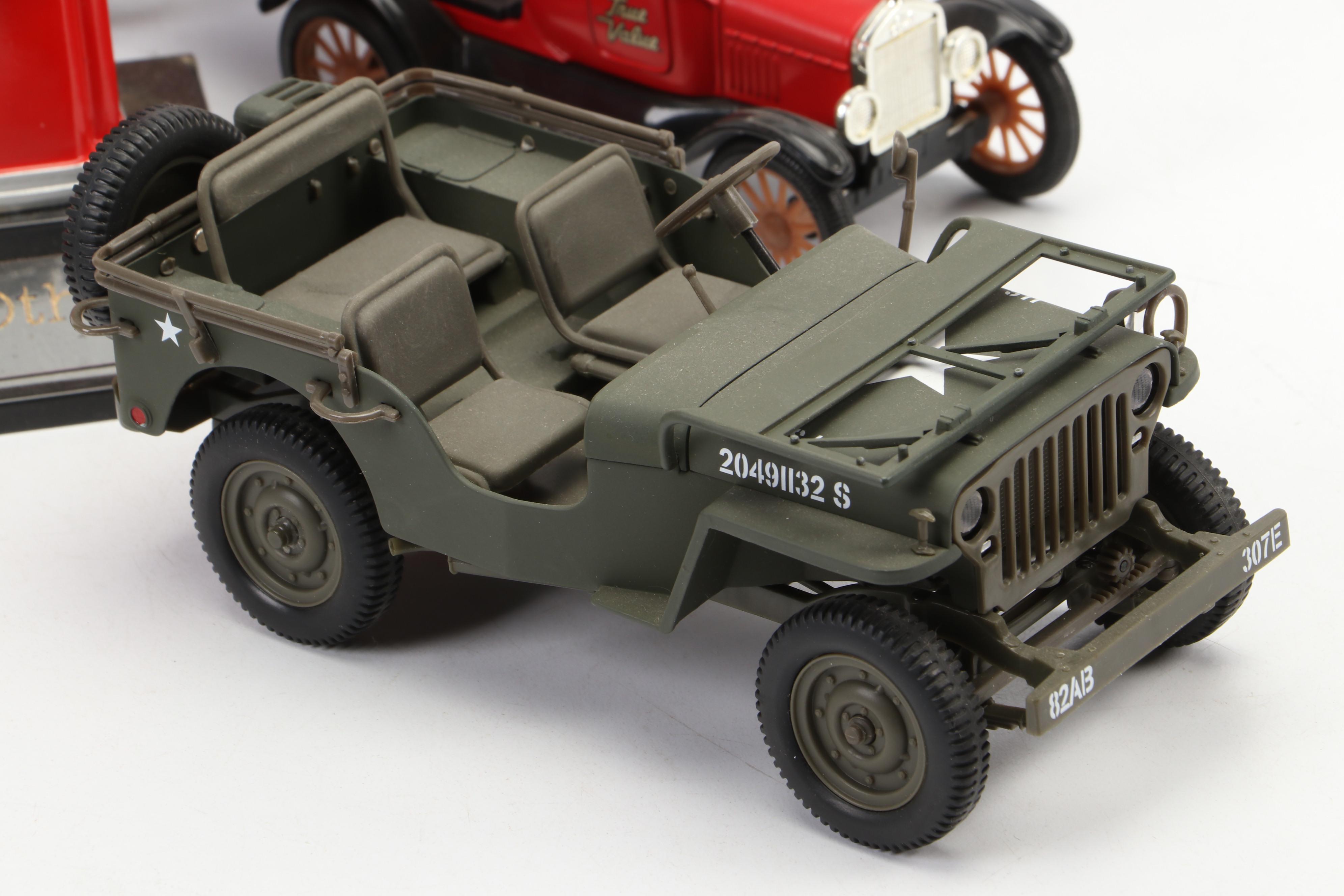 Liberty Classics Ford with Other Diecast Vehicles and Gas Pump