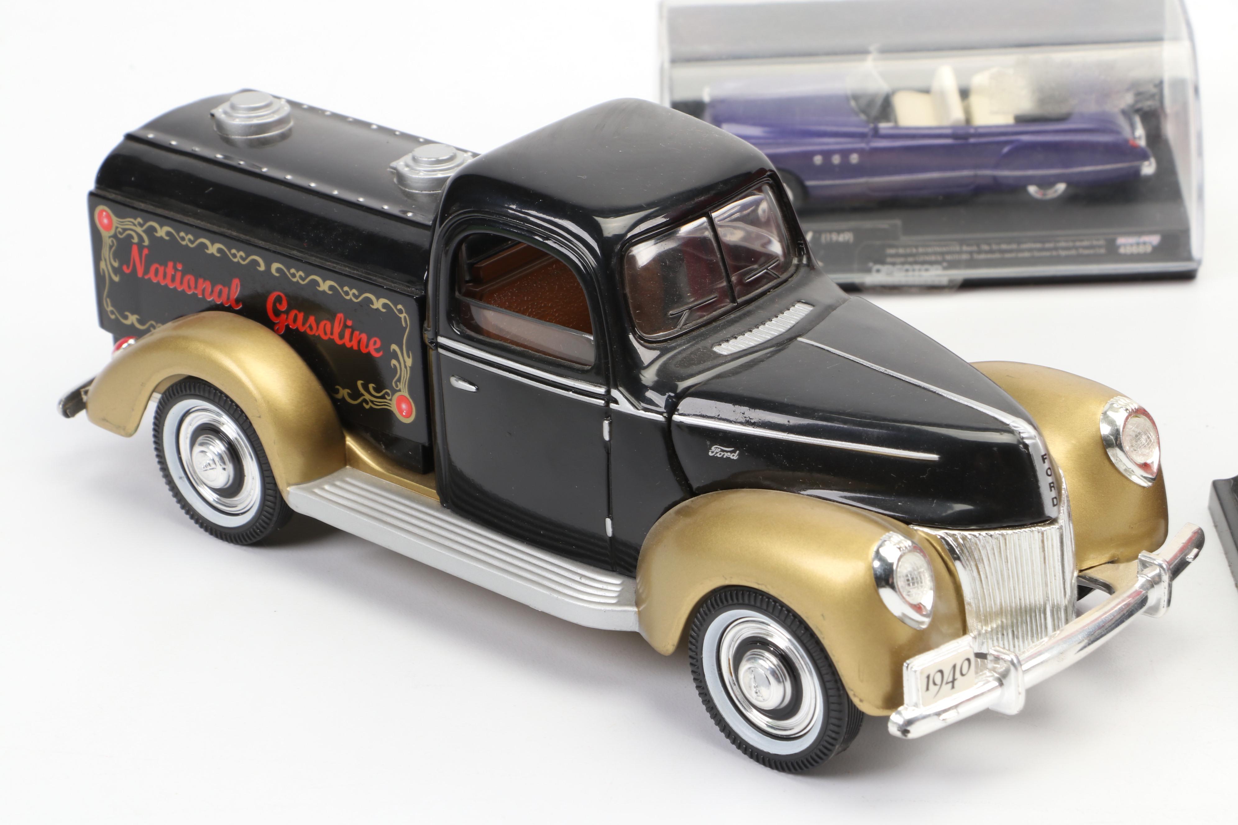 Liberty Classics Ford with Other Diecast Vehicles and Gas Pump